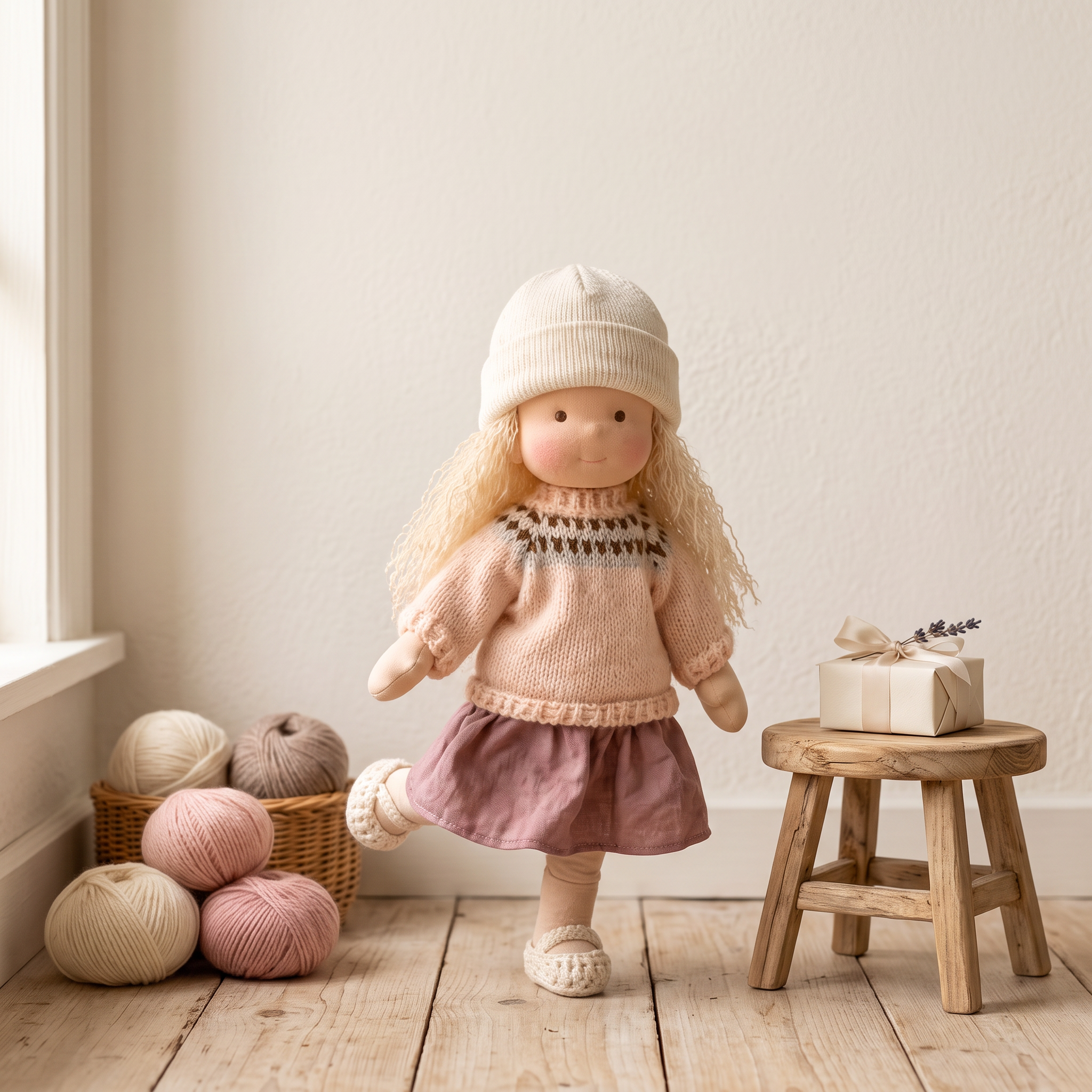 Handmade Waldorf Companion Doll | 6 Beautiful Outfit Options, Gift for Children