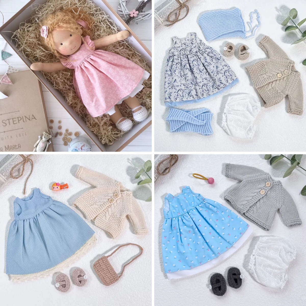 Handmade Waldorf Doll | Choose Any 3 Outfits | Jogujos