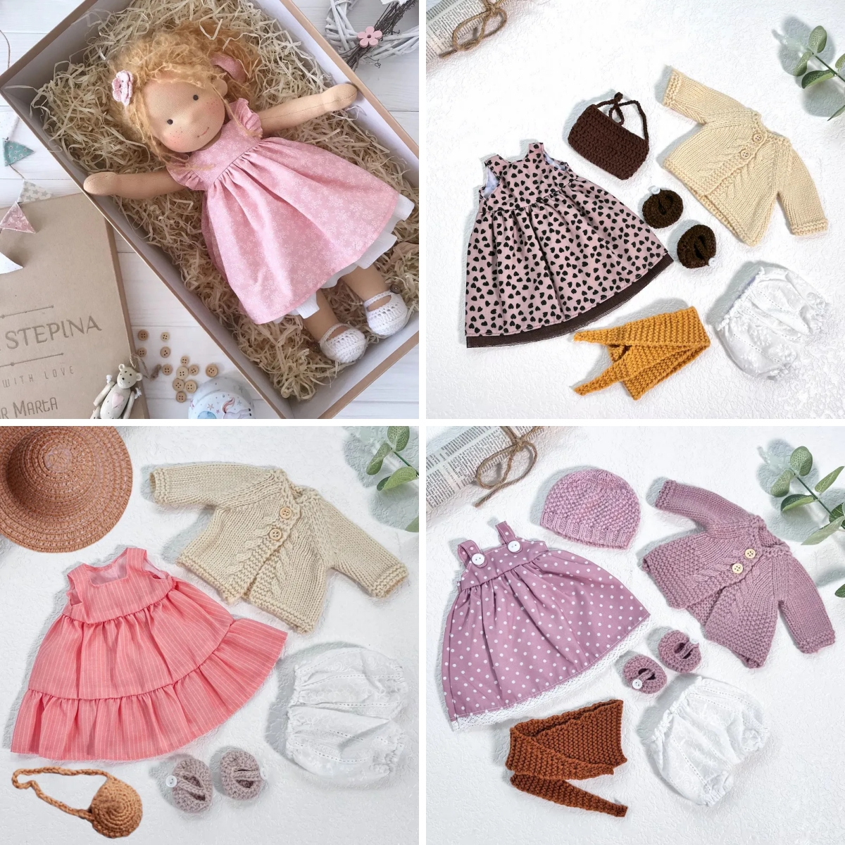 Handmade Waldorf Doll | Choose Any 3 Outfits | Jogujos