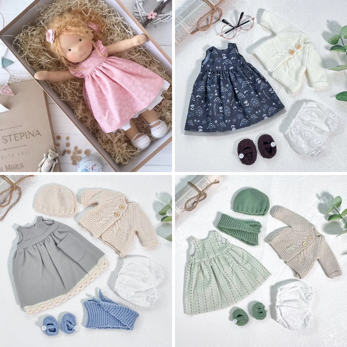 Handmade Waldorf Doll | Choose Any 3 Outfits | Jogujos