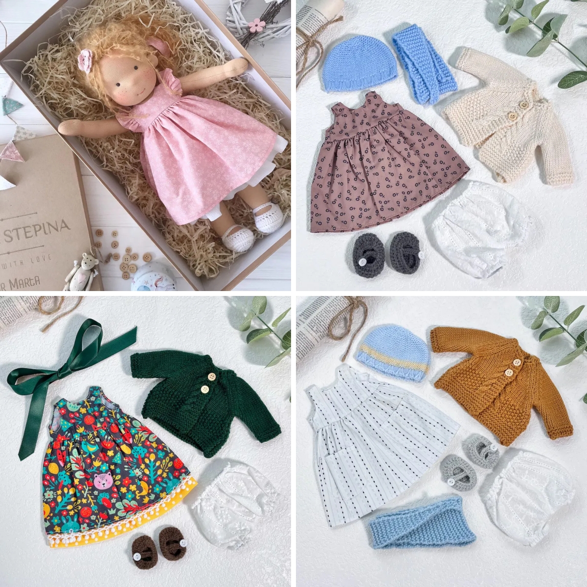 Handmade Waldorf Doll | Choose Any 3 Outfits | Jogujos