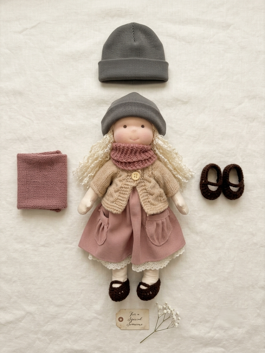 2026 · New Arrival Handmade Waldorf Doll & Knit Beanie