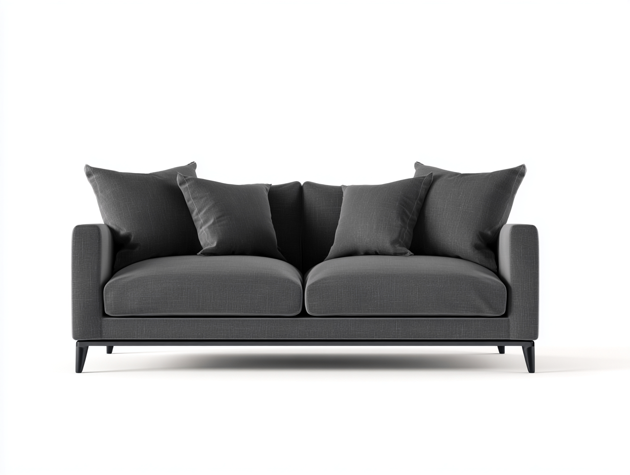 Zweisitzer Sofa aus Stoff 178x92x82 cm - Dunkelgrau - für Wohnzimmer - modernes Design-Tavoralyabode