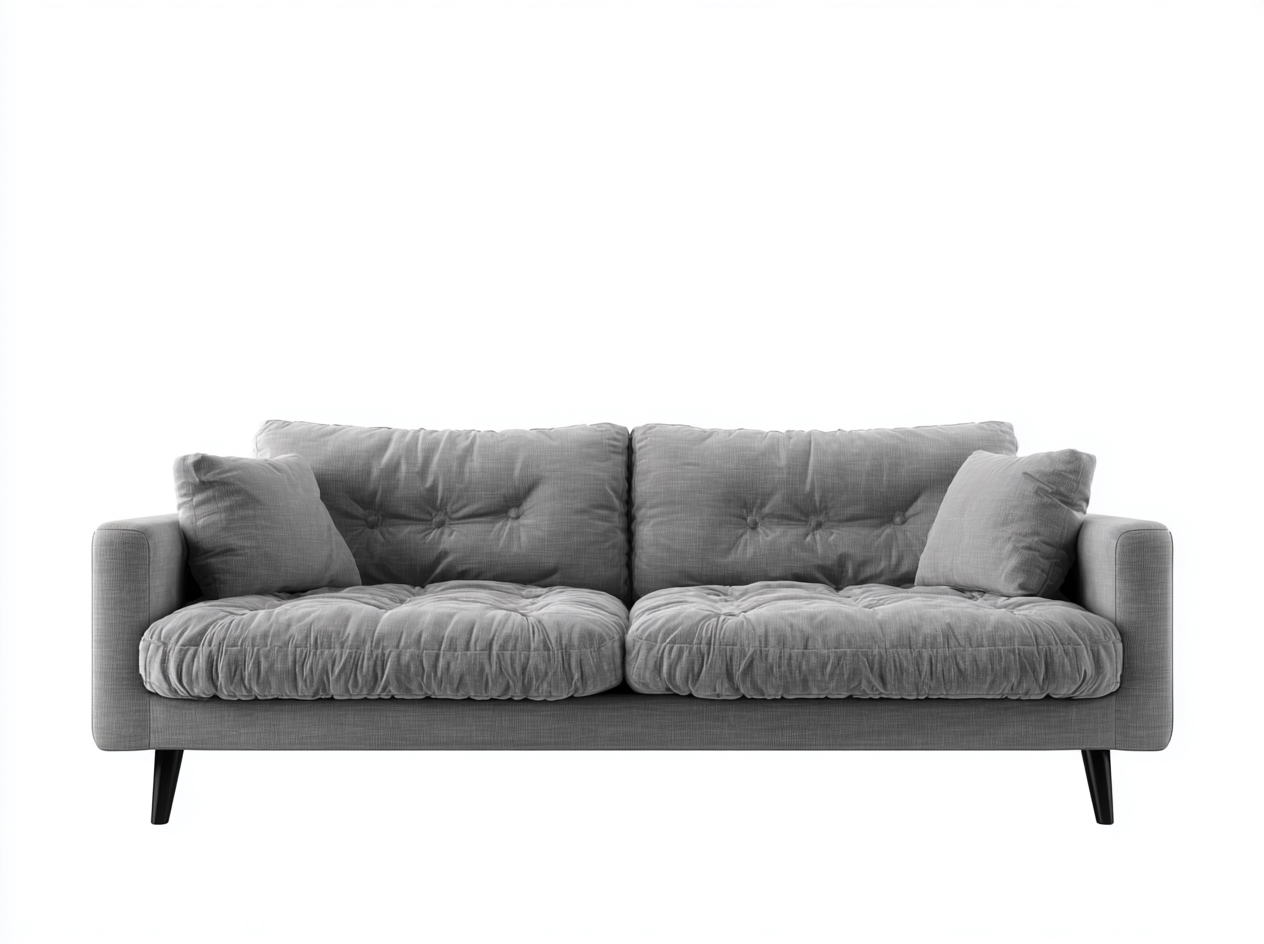 Zweisitzer Sofa Stoff 168x88x82 cm - Grau-Schwarz - gepolstertes Wohnzimmersofa im modernen Design-Tavoralyabode