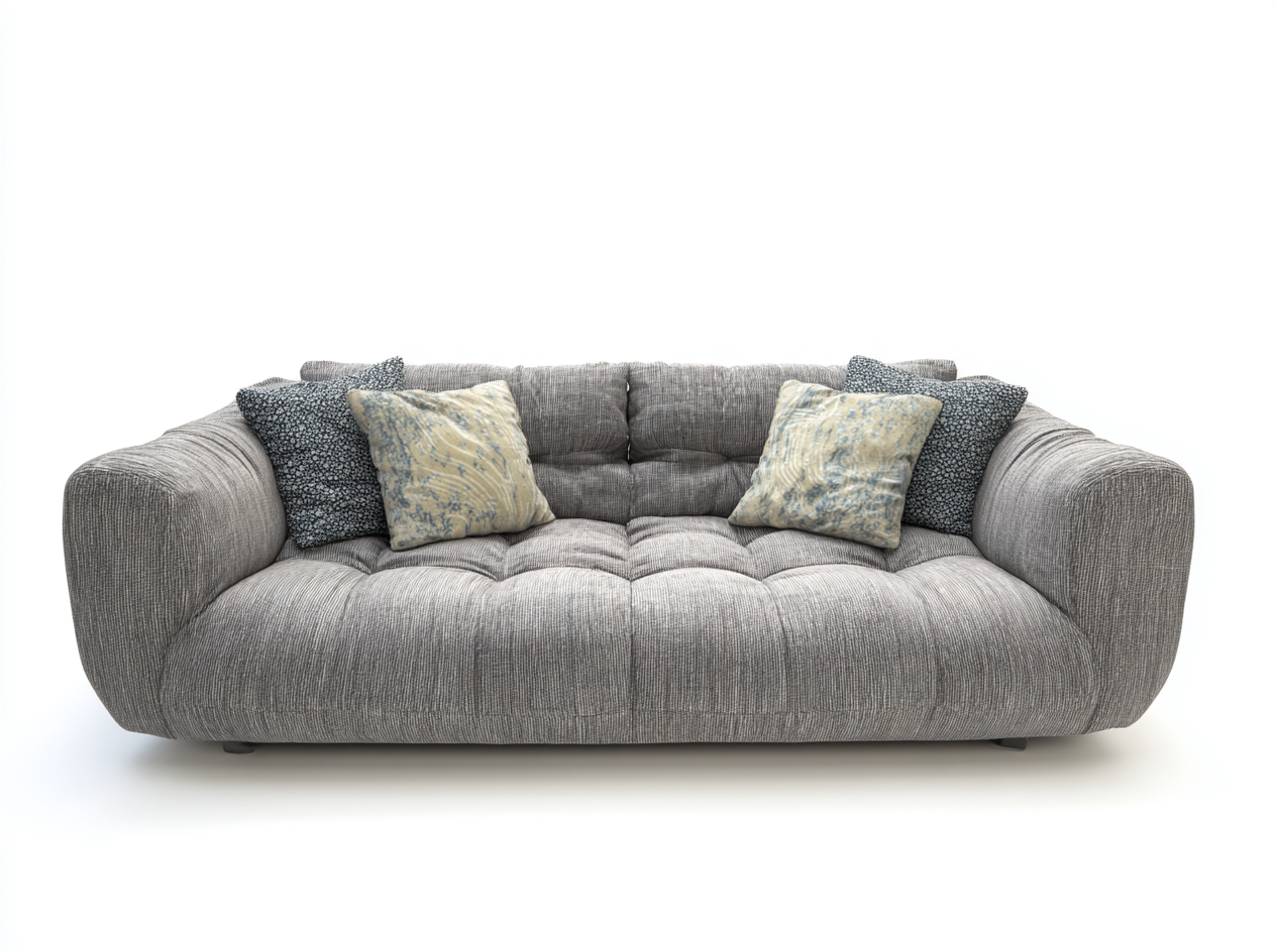 Zweisitzer Sofa aus Stoff 190x100x78 cm - Grau - für Wohnzimmer - modernes Design-Tavoralyabode