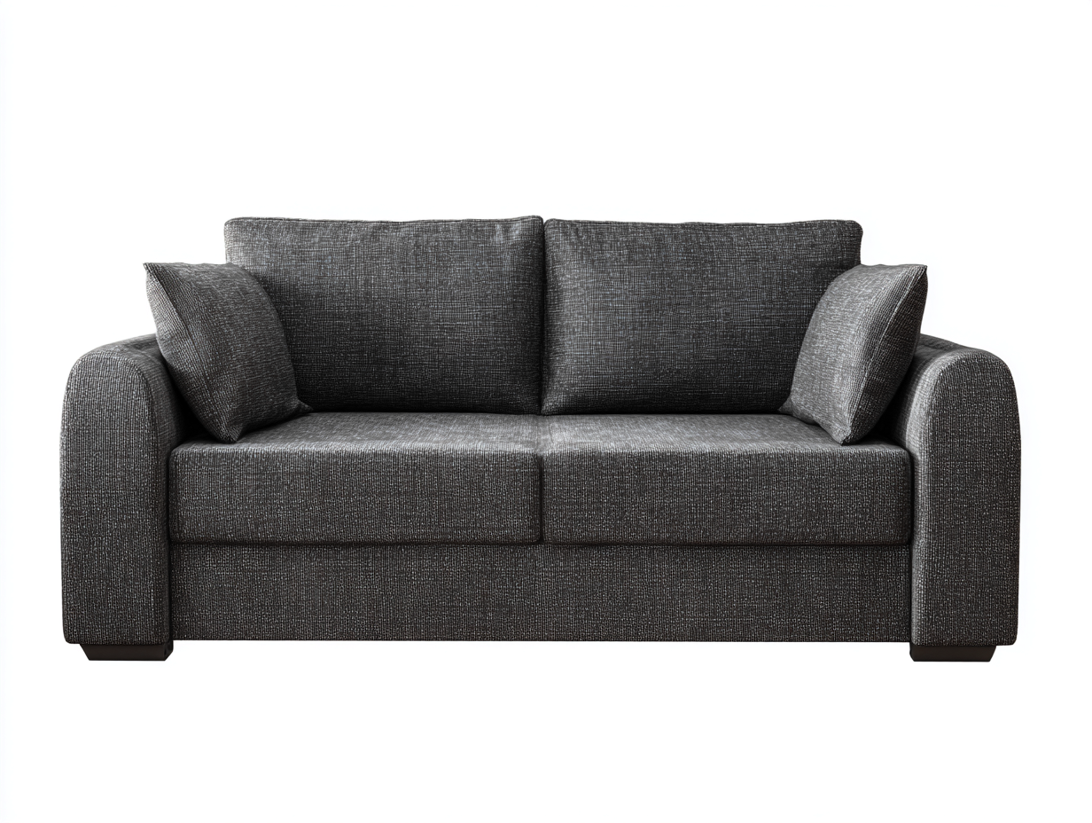 Zweisitzer Sofa 162x88x86 cm - Stoffbezug - Dunkelgrau - Komfortables Modernes Design-Tavoralyabode