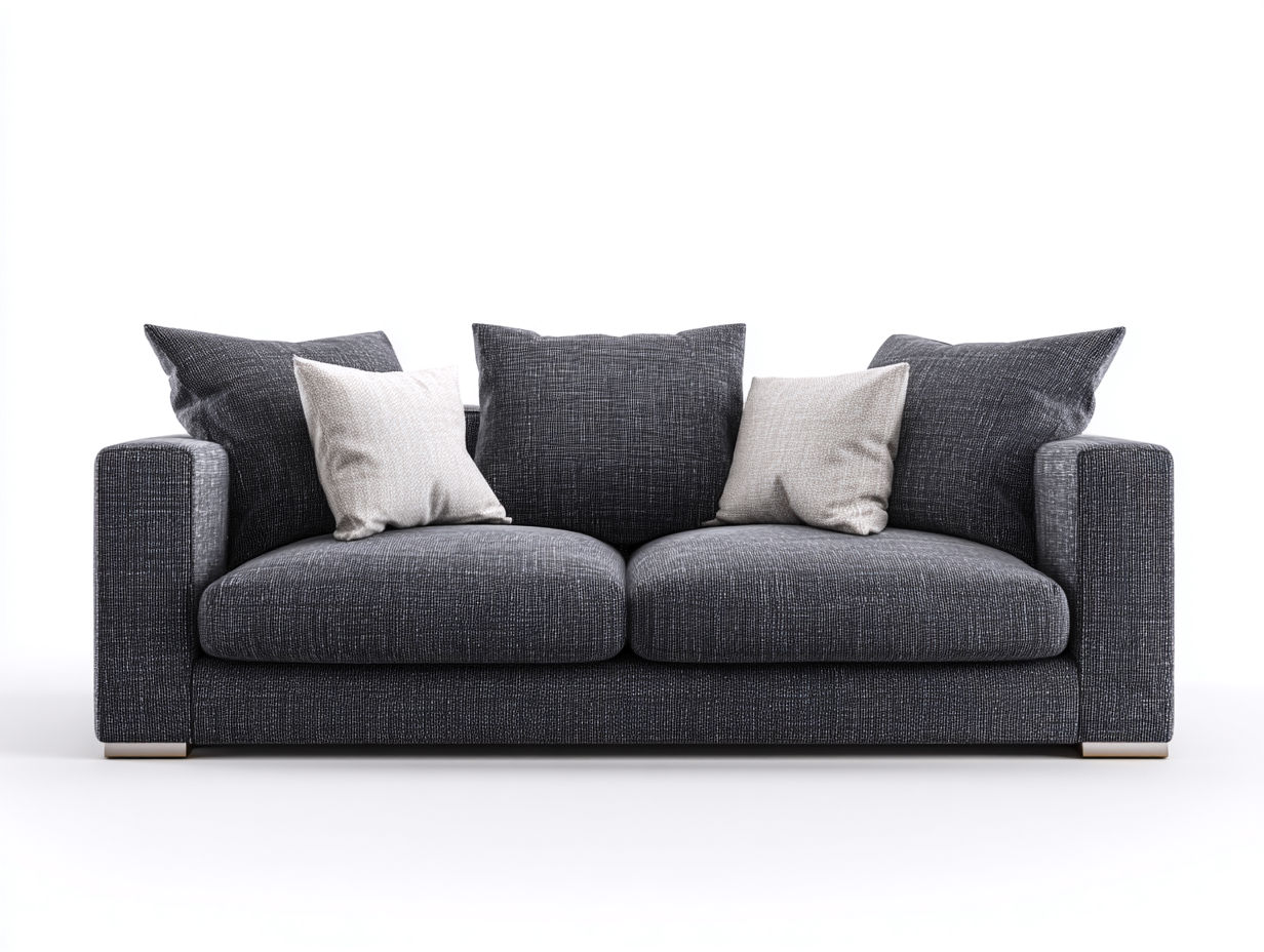 Zweisitzer Sofa 178x92x86 cm - Stoffbezug - Dunkelgrau - Komfortables Modernes Design-Tavoralyabode
