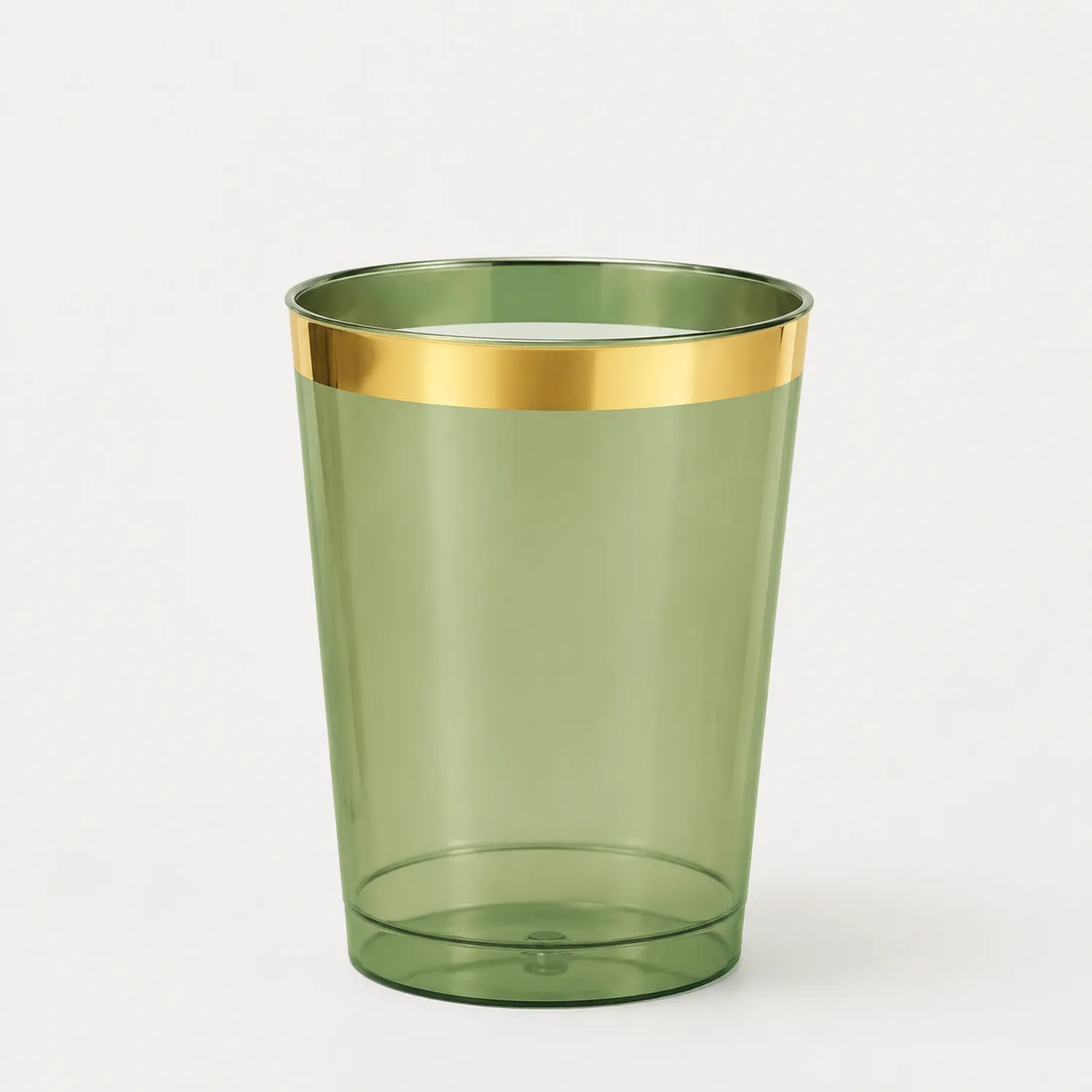 Grünes Trinkglas 470ml mit Goldrand-Nerlidorn