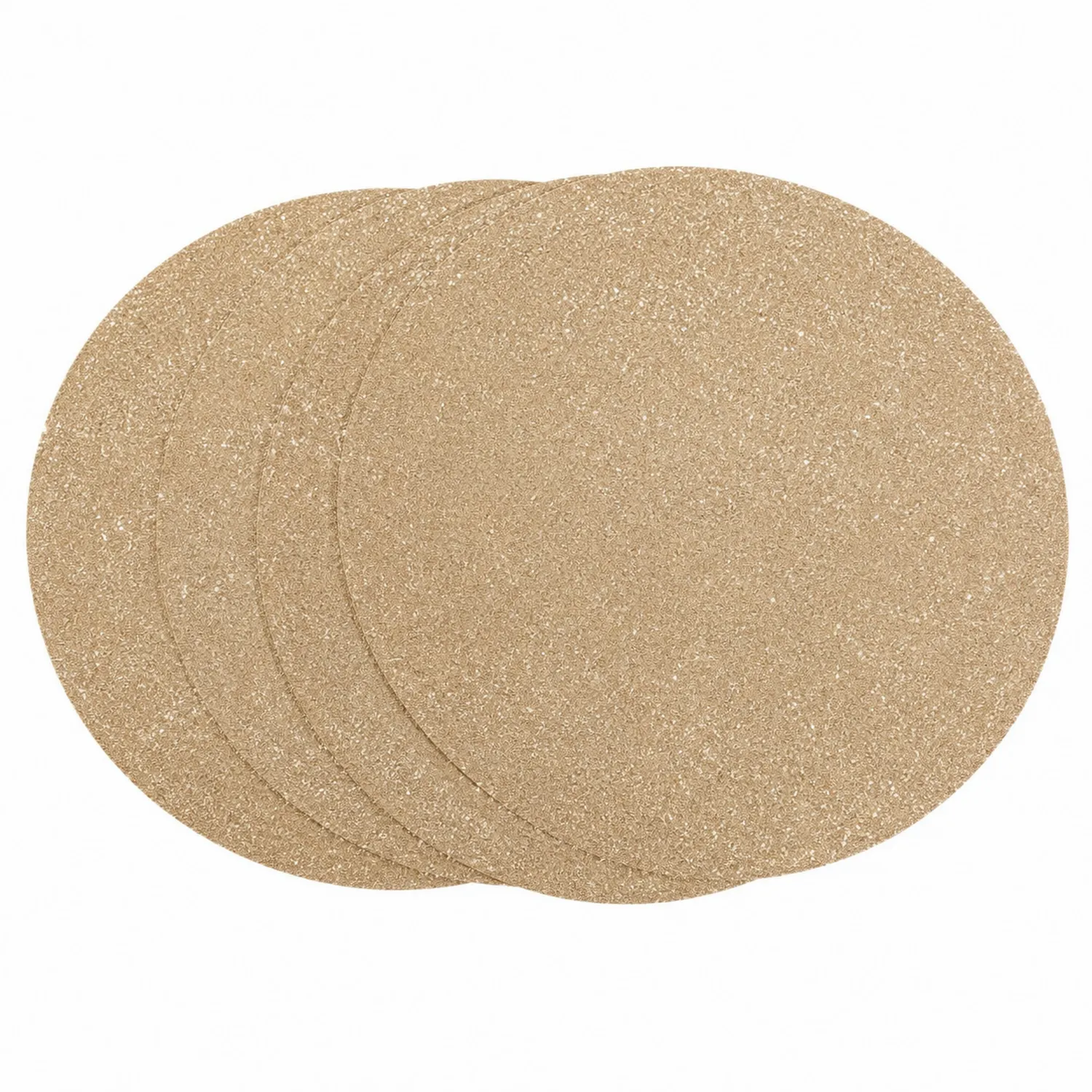 Runde Glitzertischuntersetzer, hitzebeständig, gold, Ø 34 cm, 4er-Set-Nerlidorn
