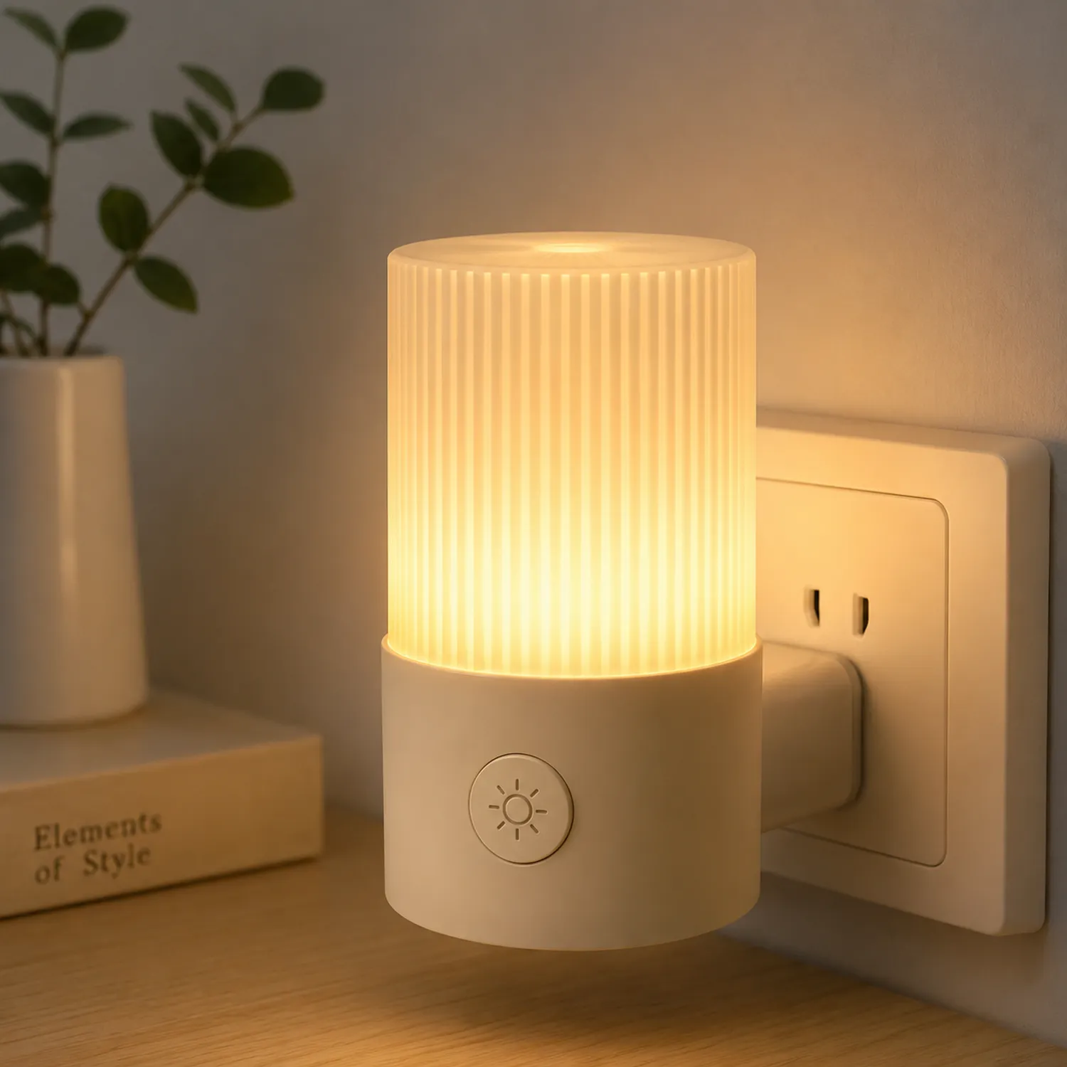 LED Nachtlicht Steckdose Berührungssensor Warmweiß-norvivon