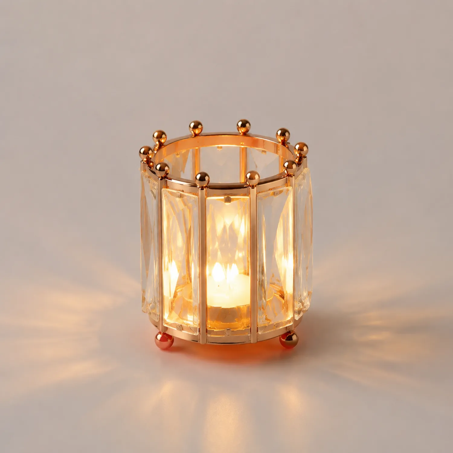Goldener Kristall-Teelichthalter-norvivon