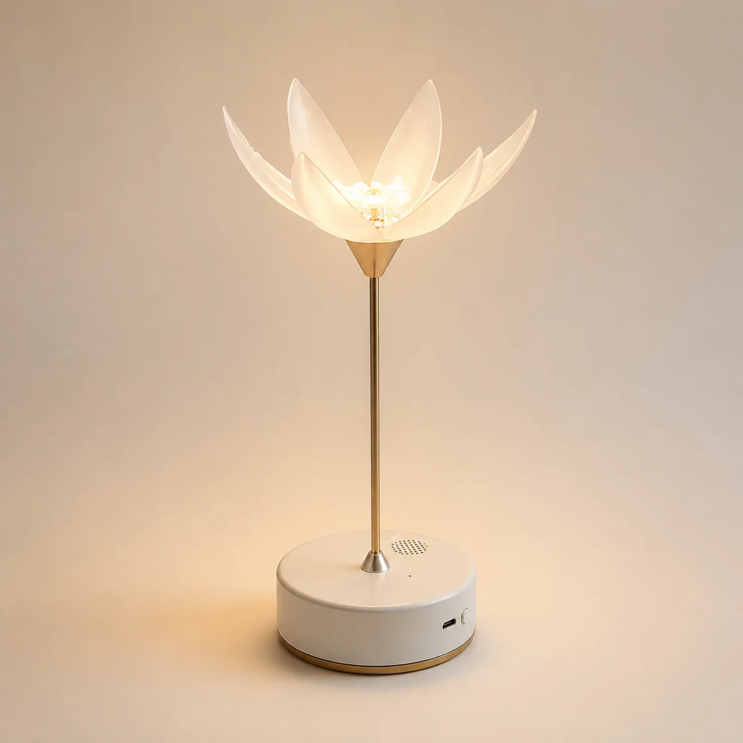 LED-Tischleuchte Blumenform Warmweiß USB-Aufladung-norvivon