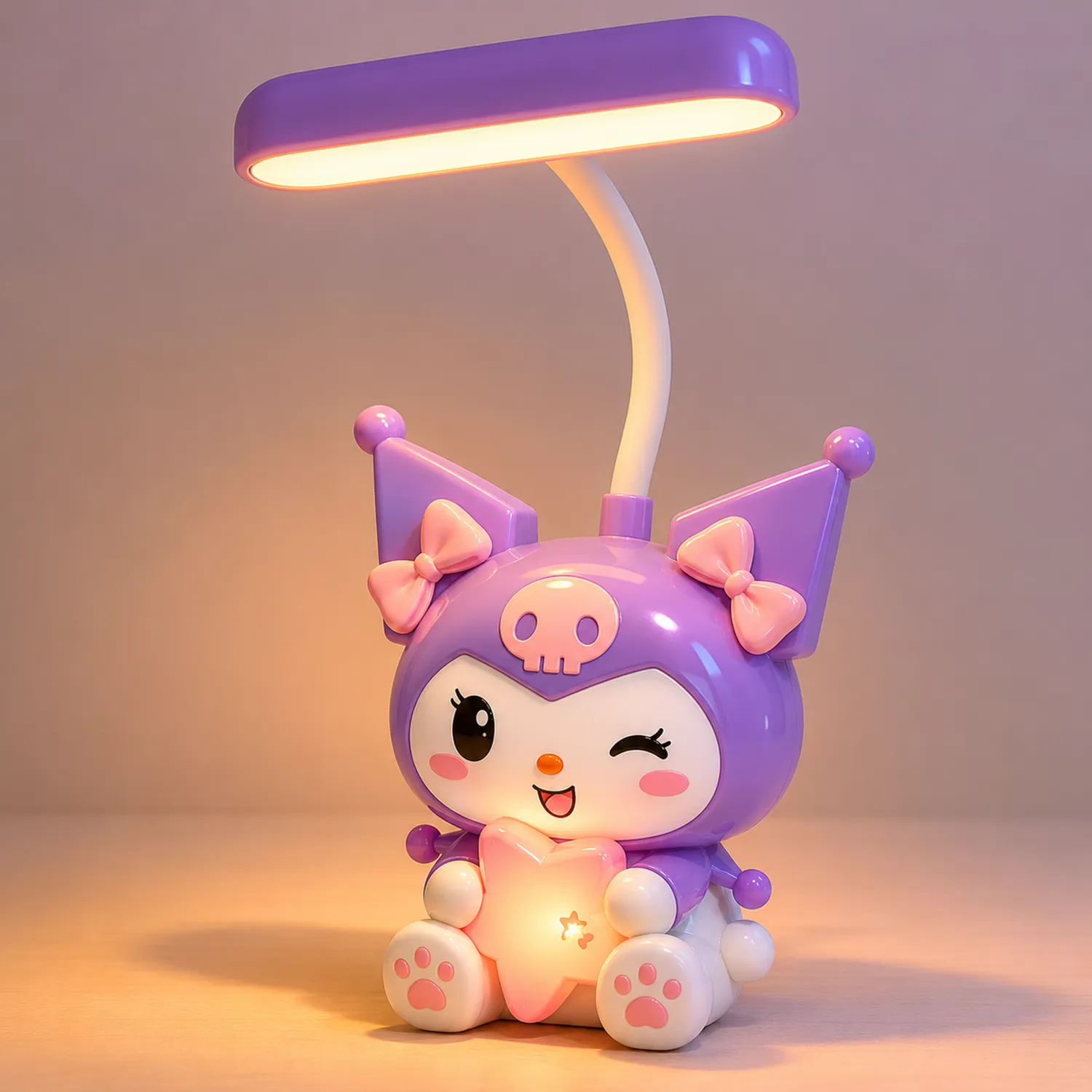 Lila LED Tischlampe mit Kuromi Design-norvivon