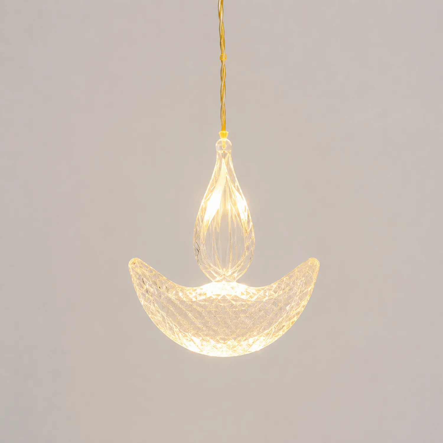 Hängelampe aus Kristallglas, Transparent, Warmweiß-norvivon