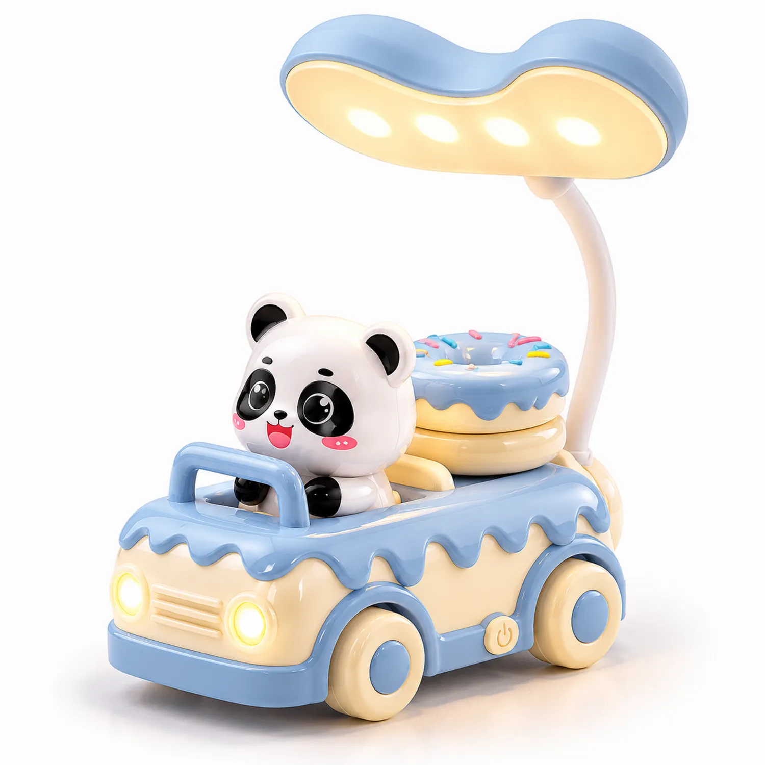 Kindernachtlicht Panda-Auto LED Nachtlampe Blau/Türkis-norvivon