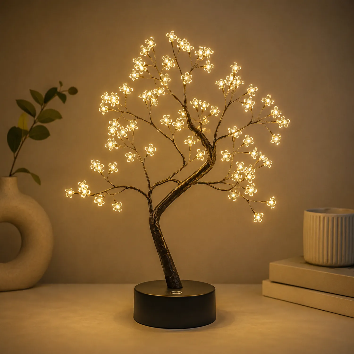 LED Baum Tischlampe mit warmem Licht, ca. 50 cm hoch-norvivon