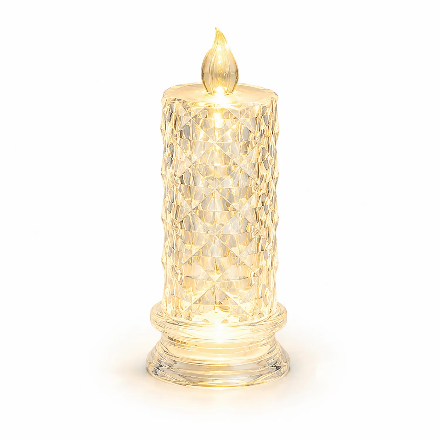 LED Tischlampe Kristalldesign warmweiß 20 cm-norvivon