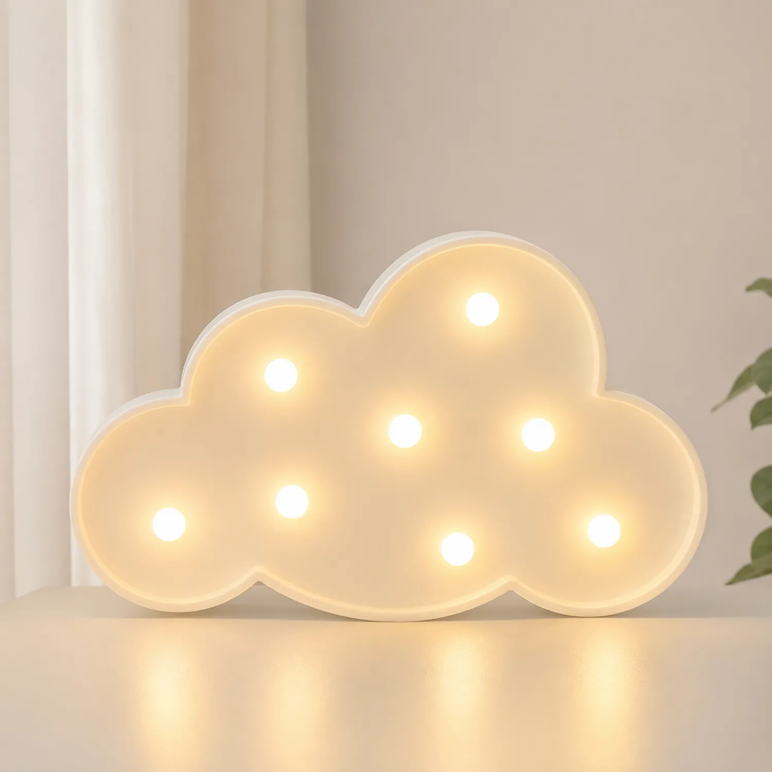 LED Wolken-Nachtlicht, Batteriebetrieben, Warmweiß-norvivon