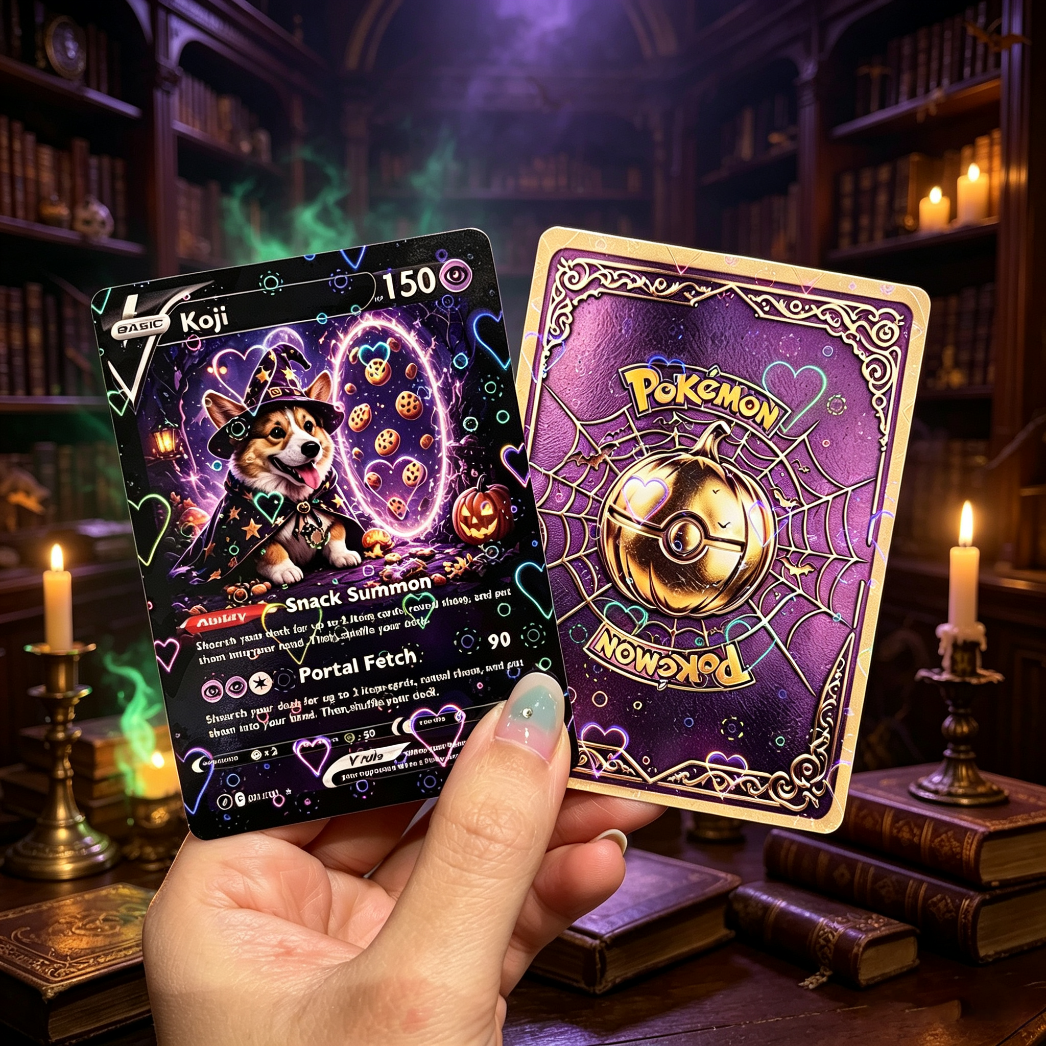 Halloween Magical Pets Custom Collectible Trading Cards 🎃