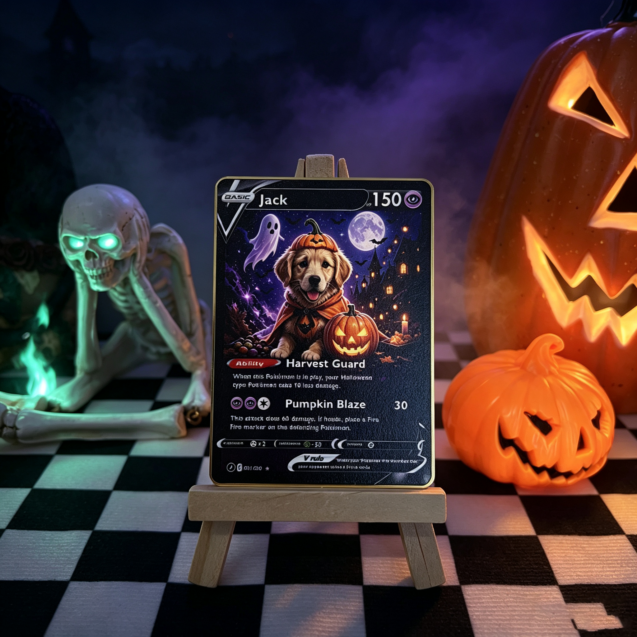Halloween Magical Pets Custom Collectible Trading Cards 🎃