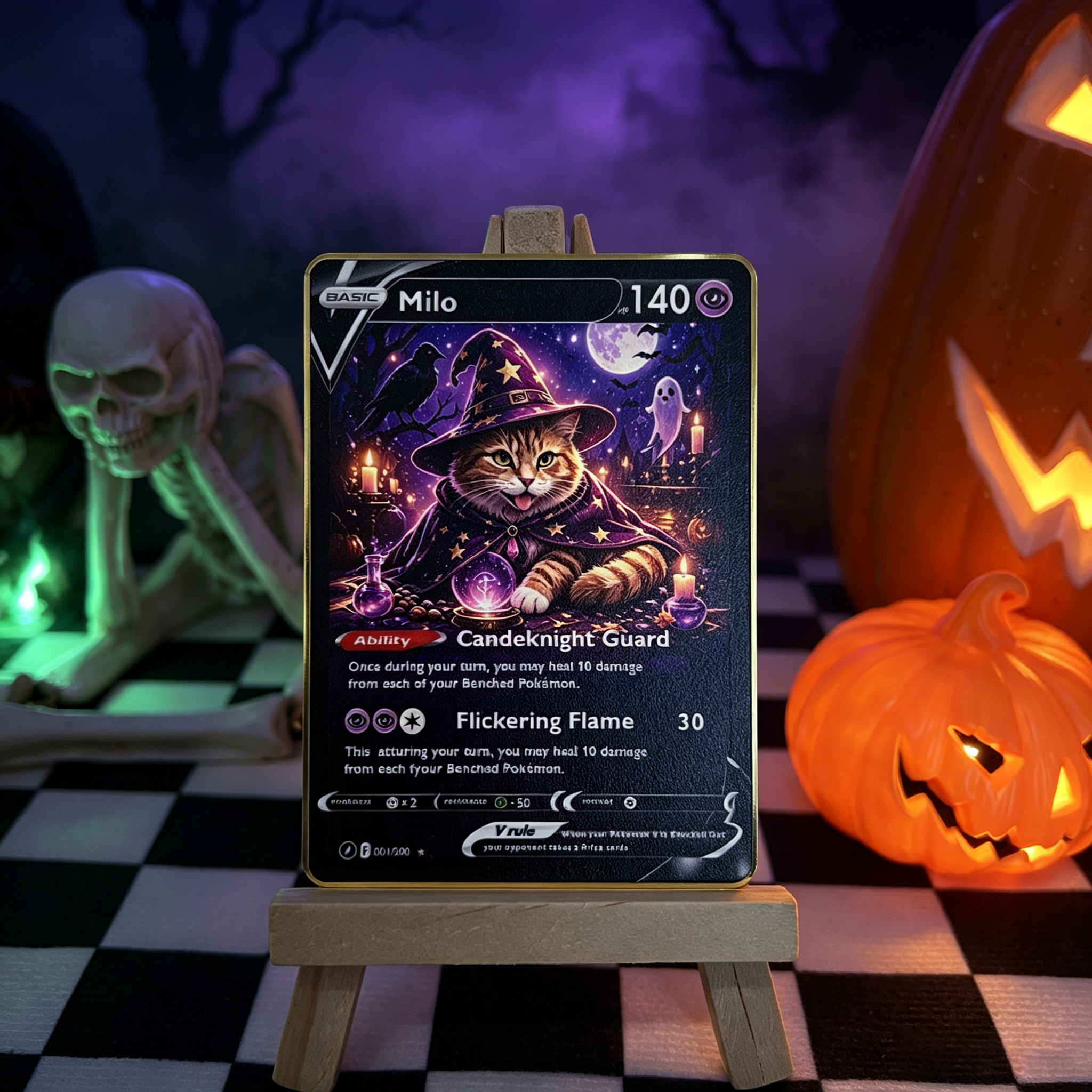 Halloween Magical Pets Custom Collectible Trading Cards 🎃