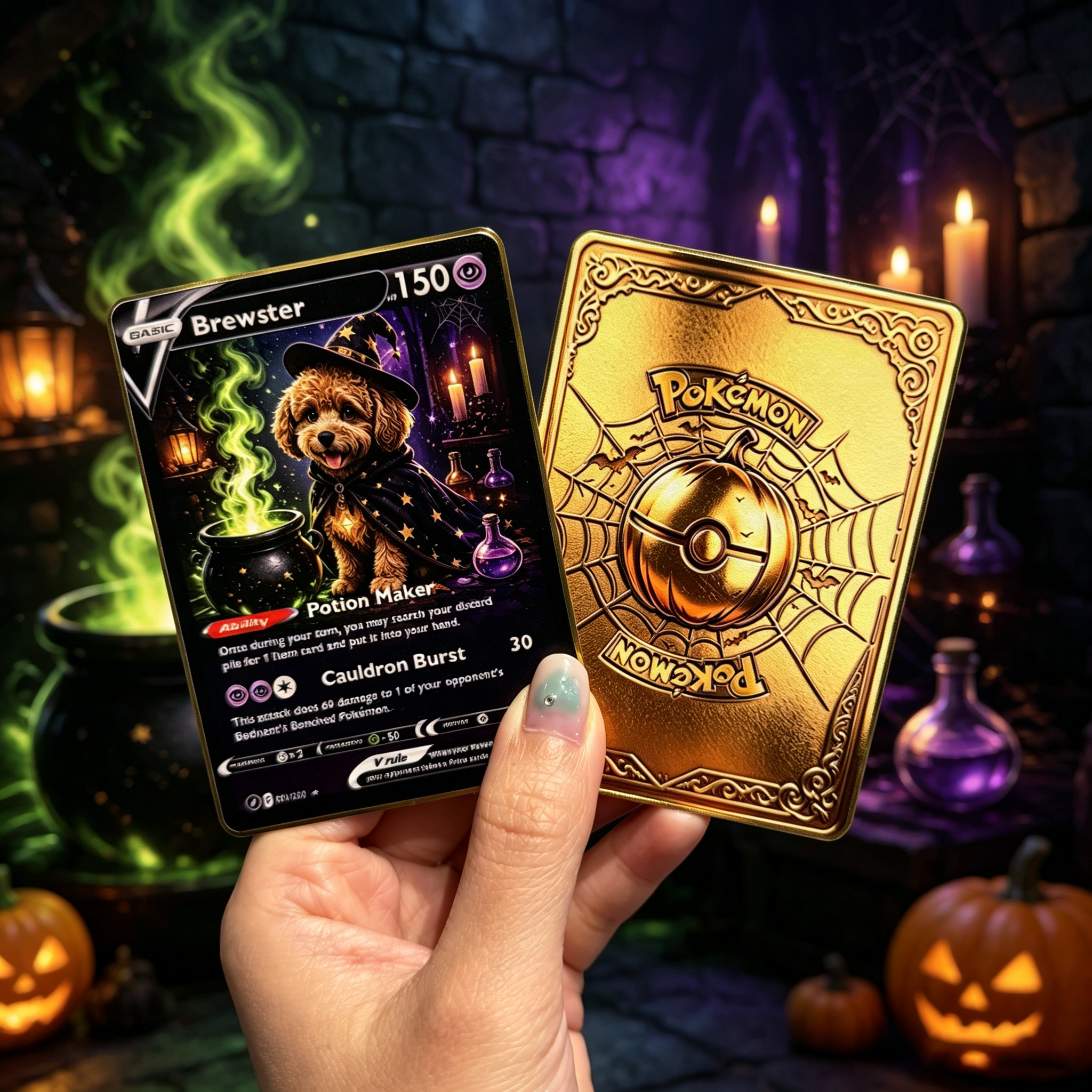 Halloween Magical Pets Custom Collectible Trading Cards 🎃