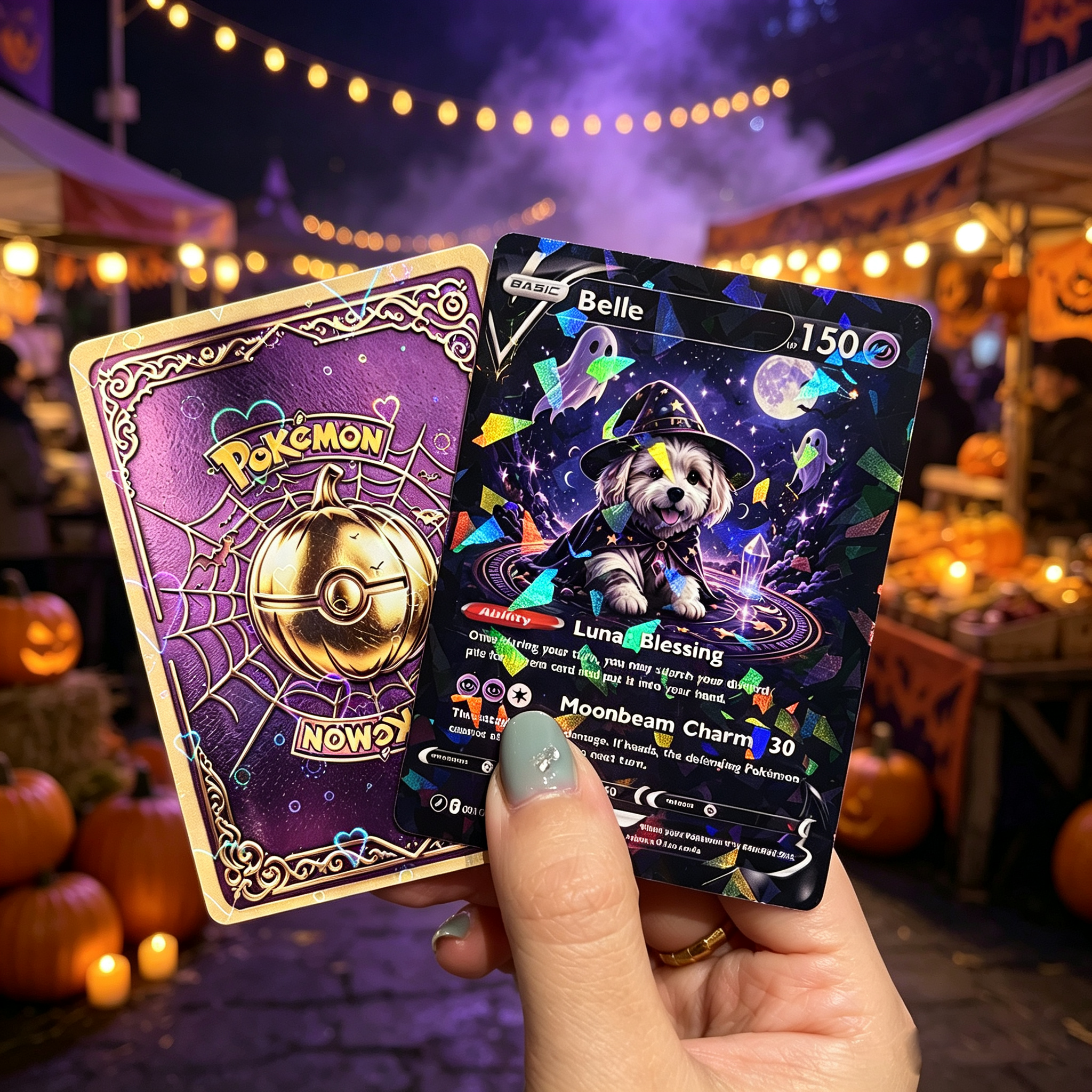 Halloween Magical Pets Custom Collectible Trading Cards 🎃
