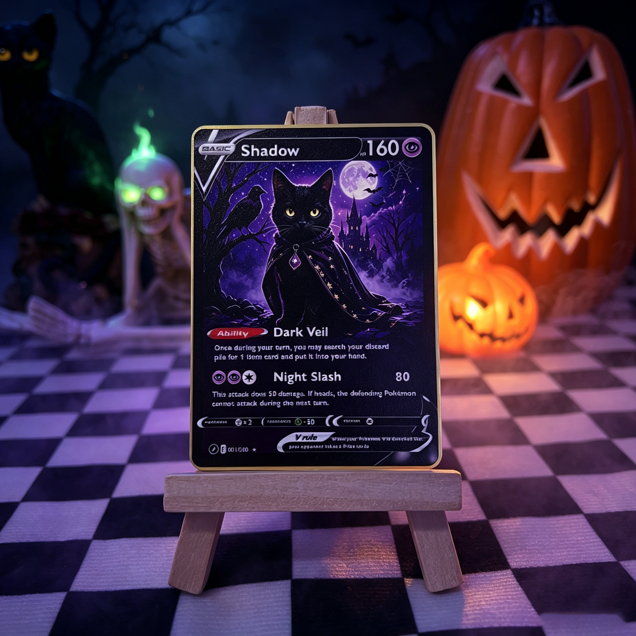 Halloween Magical Pets Custom Collectible Trading Cards 🎃
