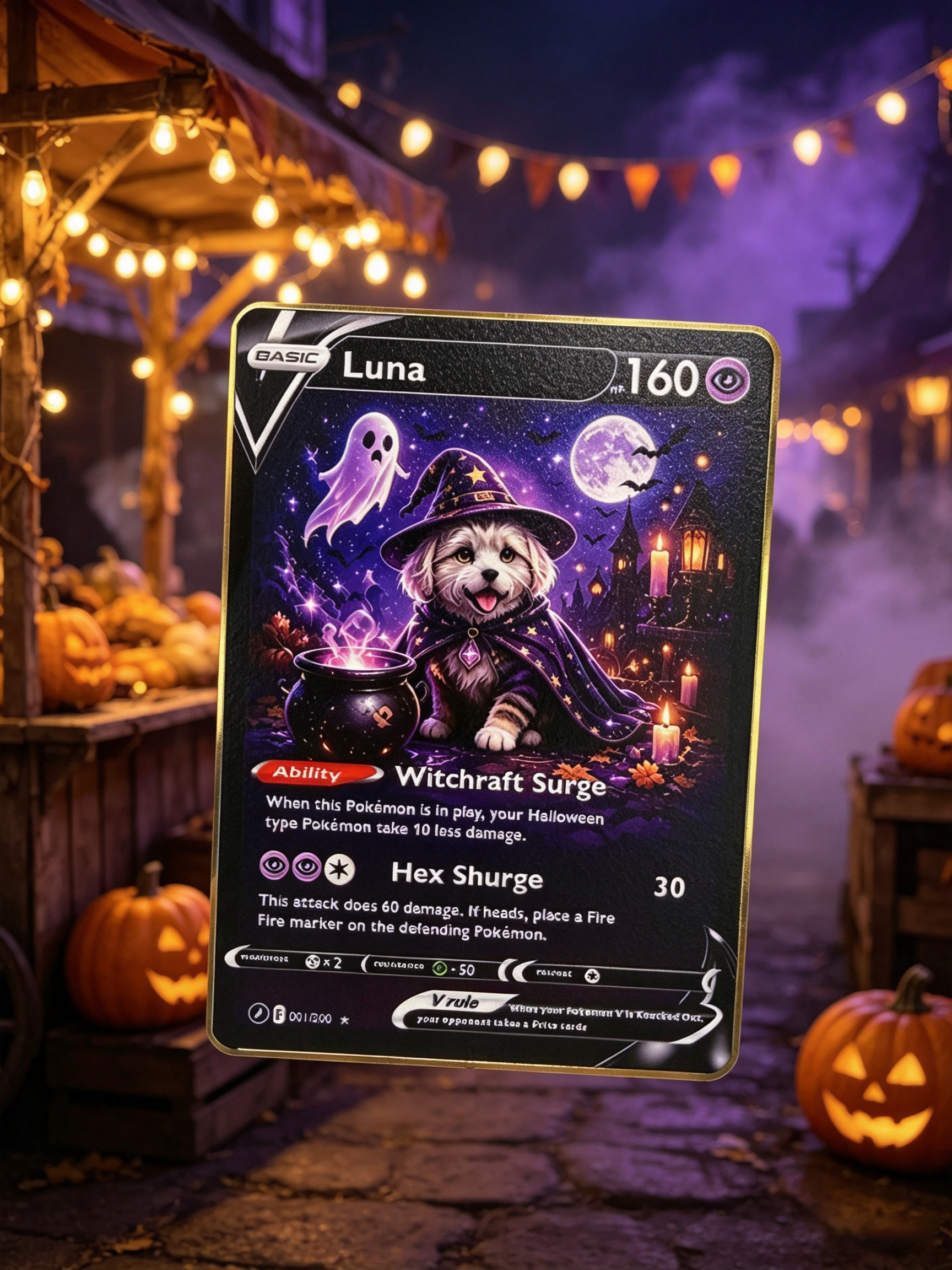 Halloween Magical Pets Custom Collectible Trading Cards 🎃