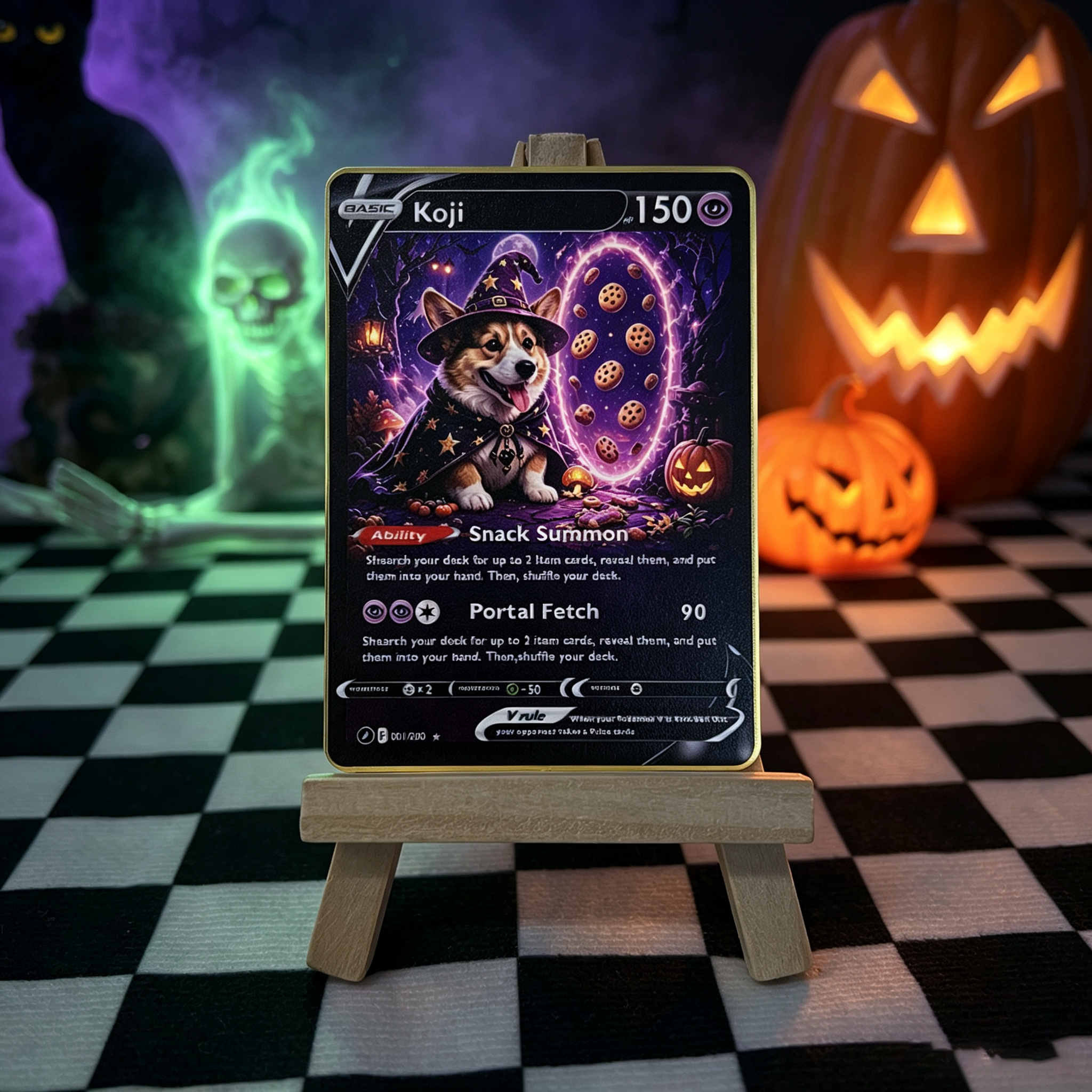 Halloween Magical Pets Custom Collectible Trading Cards 🎃