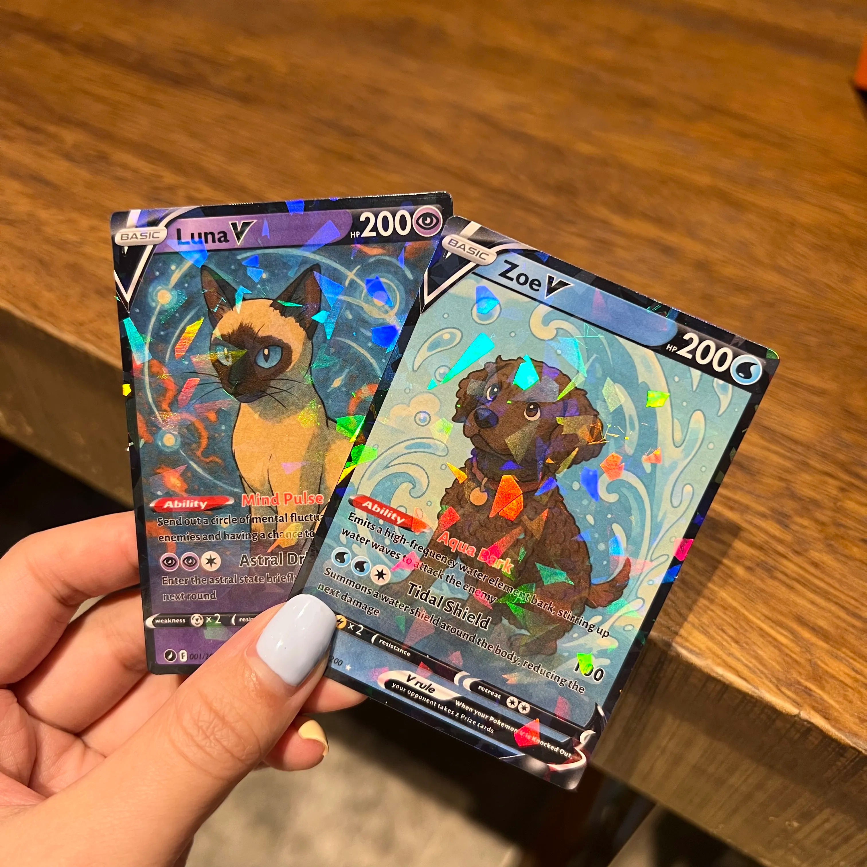 Custom Anime Pet 8 Types V Card For Pet Lovers