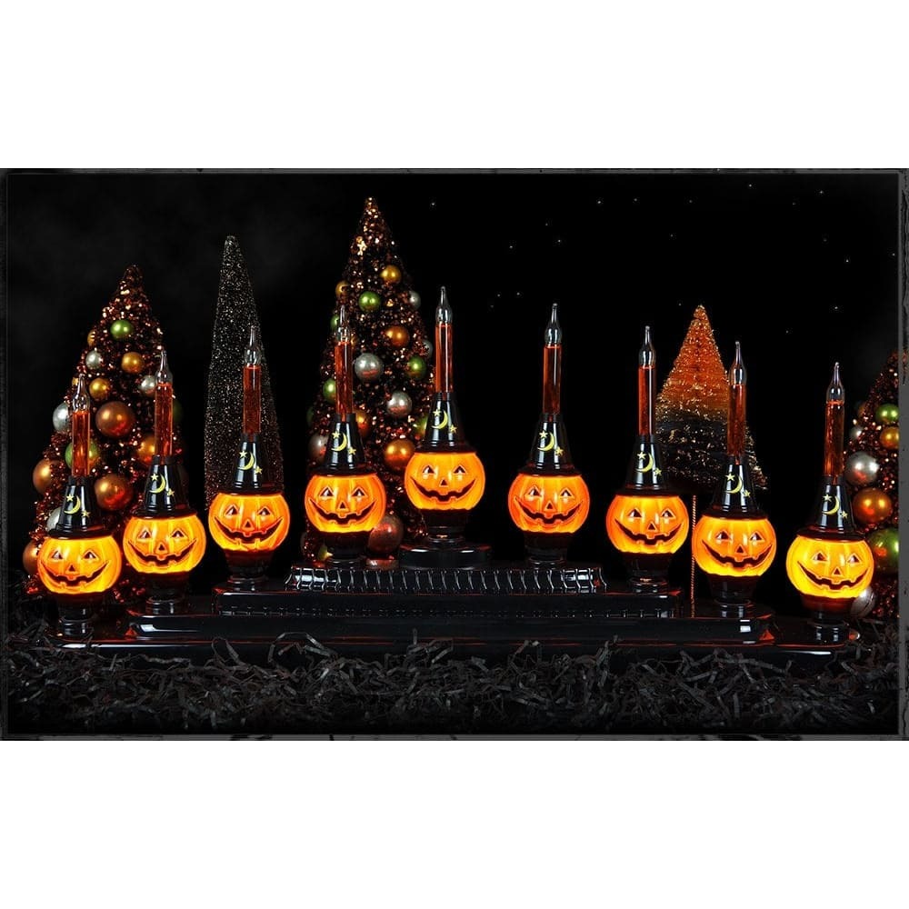 CaseMasterTCG™ 9 Pumpkin Halloween Lights | Glowing Jack-o'-Lantern String Lights for Indoor & Outdoor Décor
