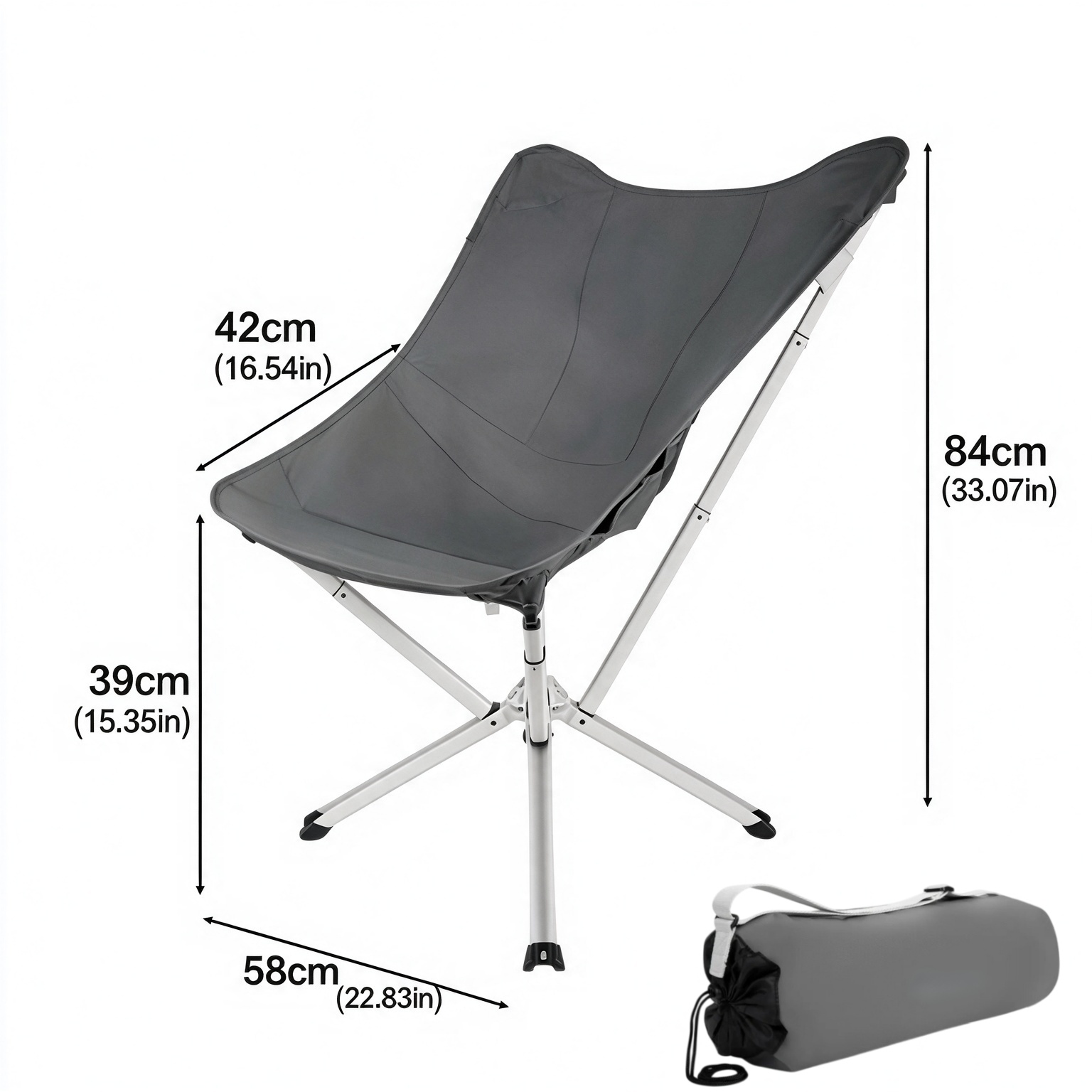 Portable Outdoor Lounge Chair – 180kg Heavy-Duty Support & Quick Fold Design