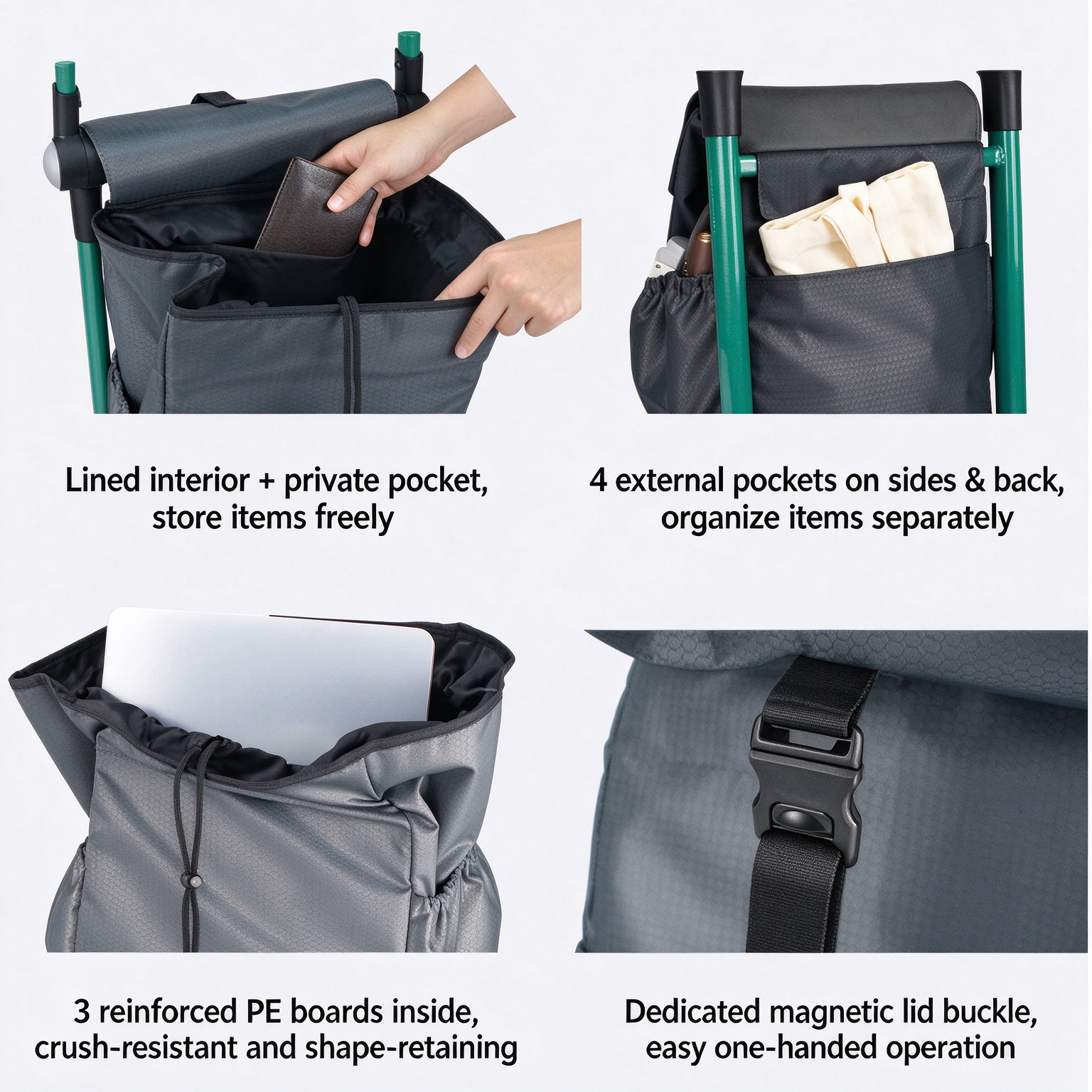 Foldable Shopping Cart with Seat
