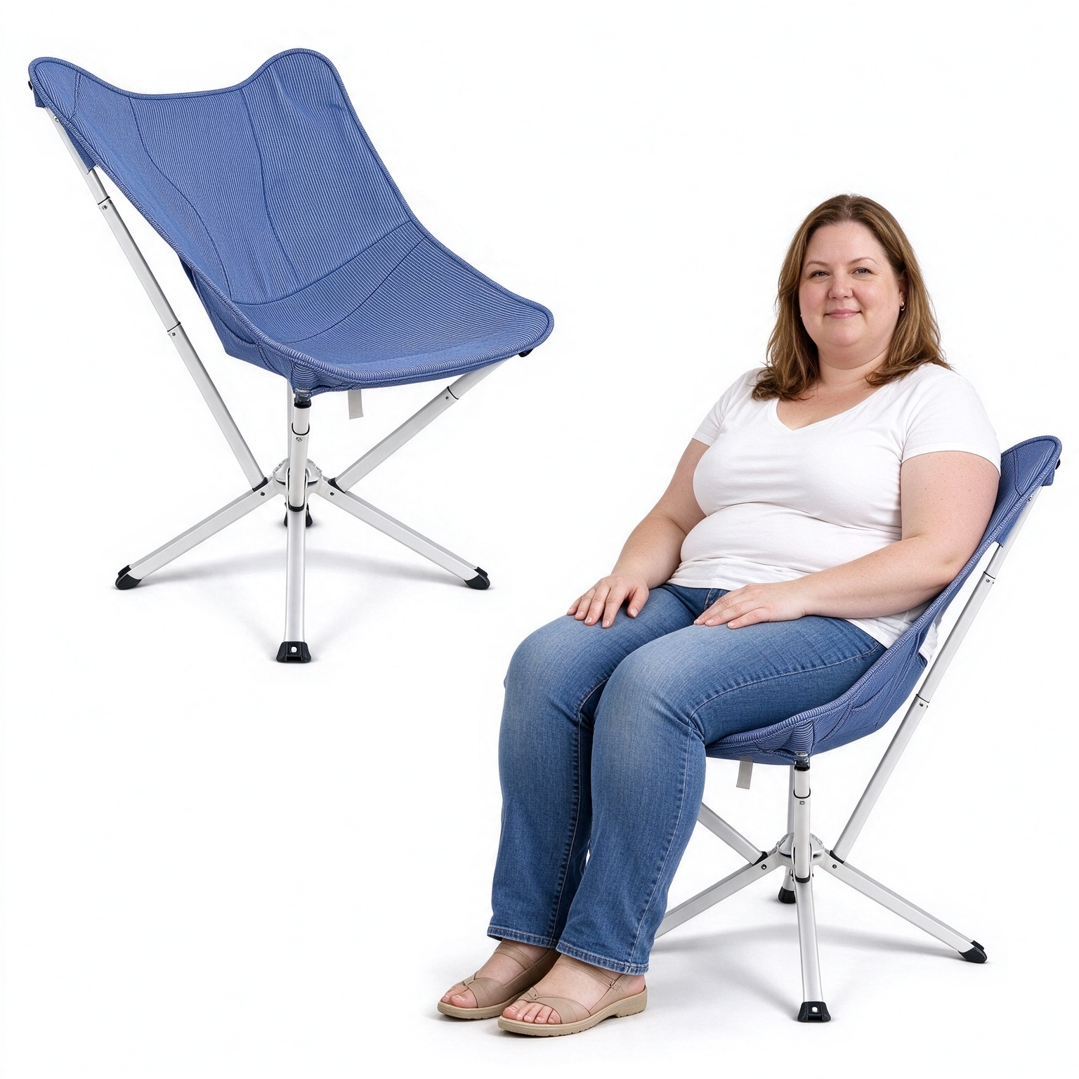 Portable Outdoor Lounge Chair – 180kg Heavy-Duty Support & Quick Fold Design