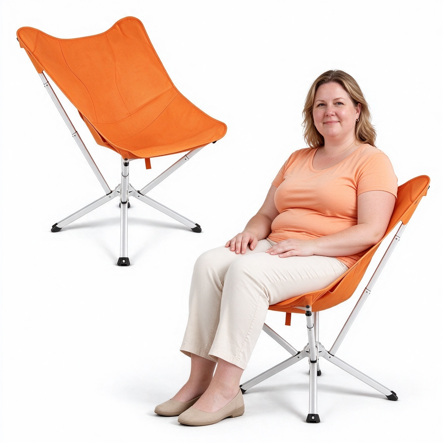 Portable Outdoor Lounge Chair – 180kg Heavy-Duty Support & Quick Fold Design