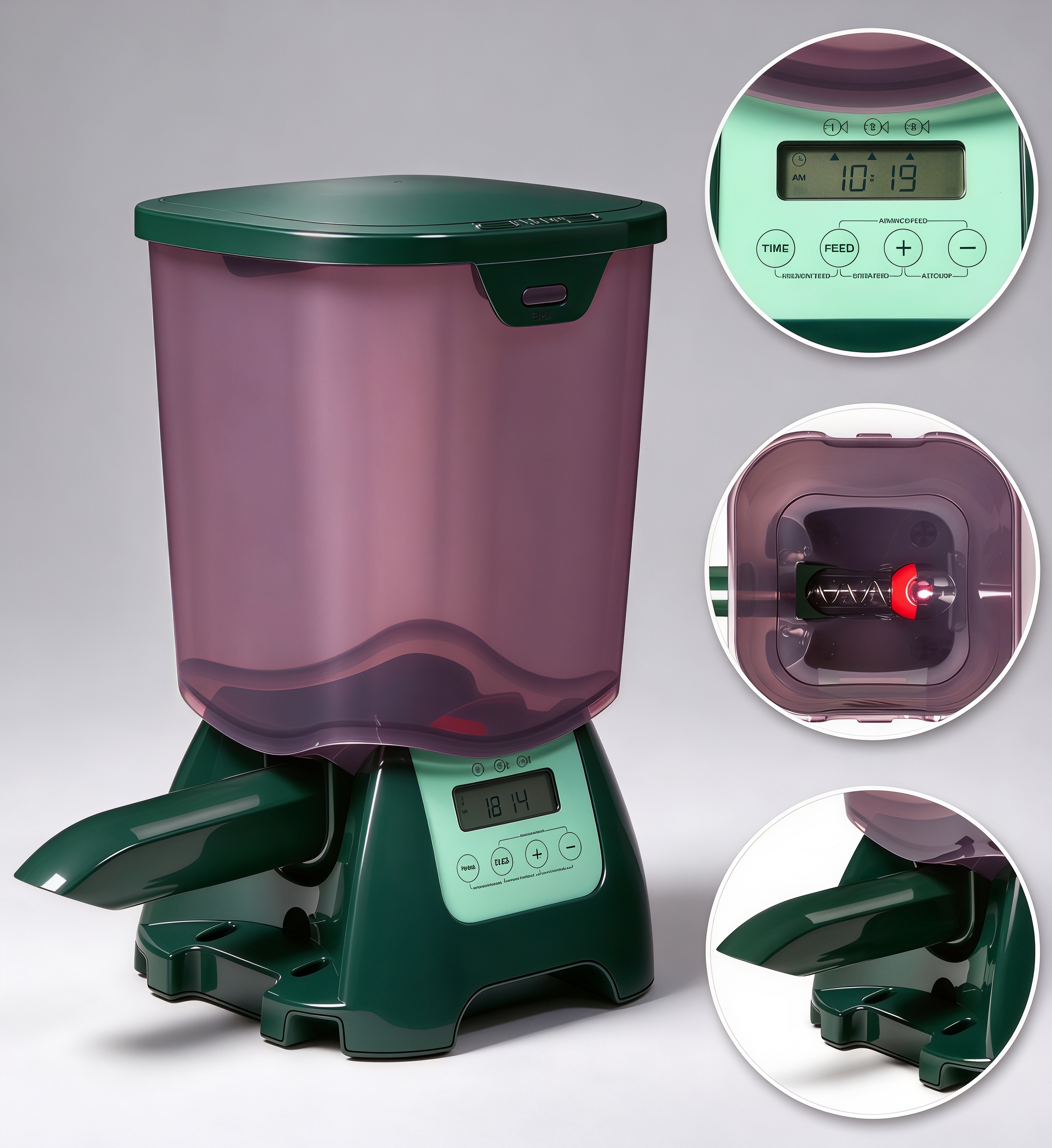 Automatic Pond Fish Feeder – 7L Capacity, Programmable LCD Timer, Weather-Resistant, Battery Operated