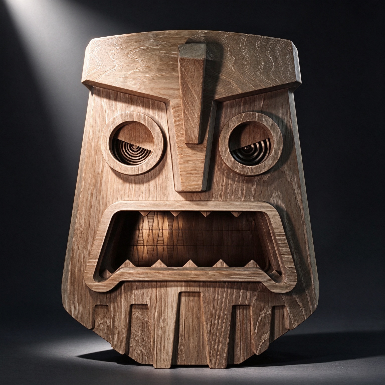 Ancient Temple Inspired Wooden Mask With A Hidden Secret