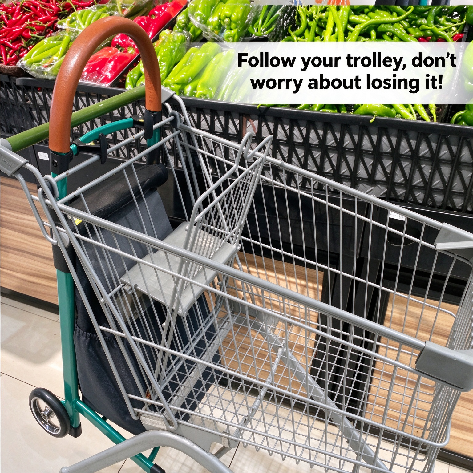 Foldable Shopping Cart with Seat