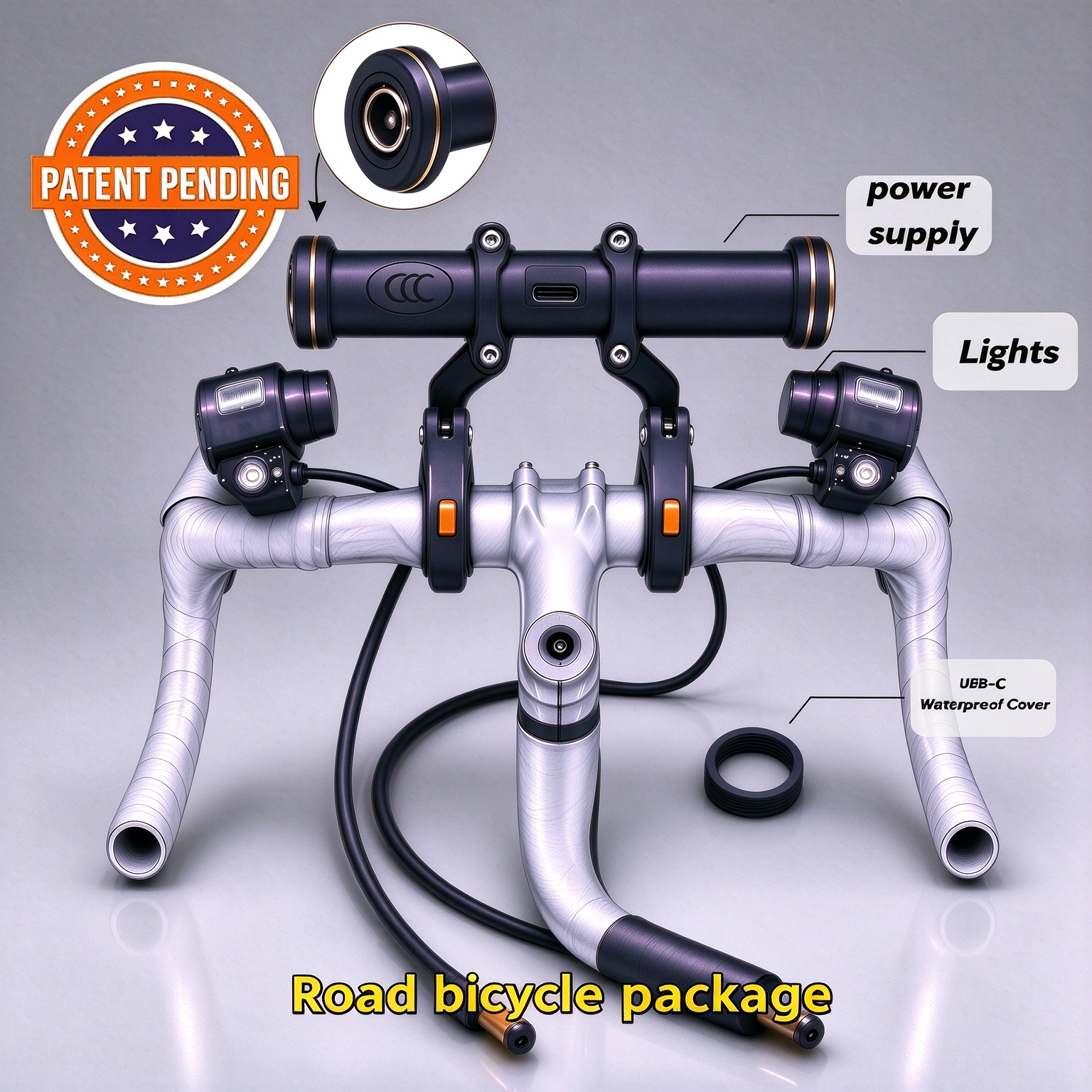360° Visibility Bike Lights with Integrated Turn Signals – Handlebar-End System, USB-C Rechargeable