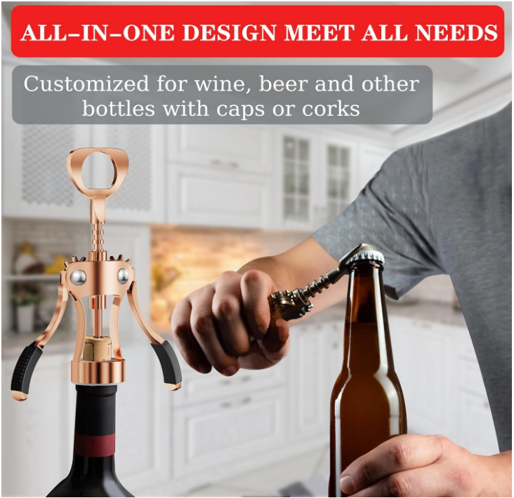 Multi-functional wine opener