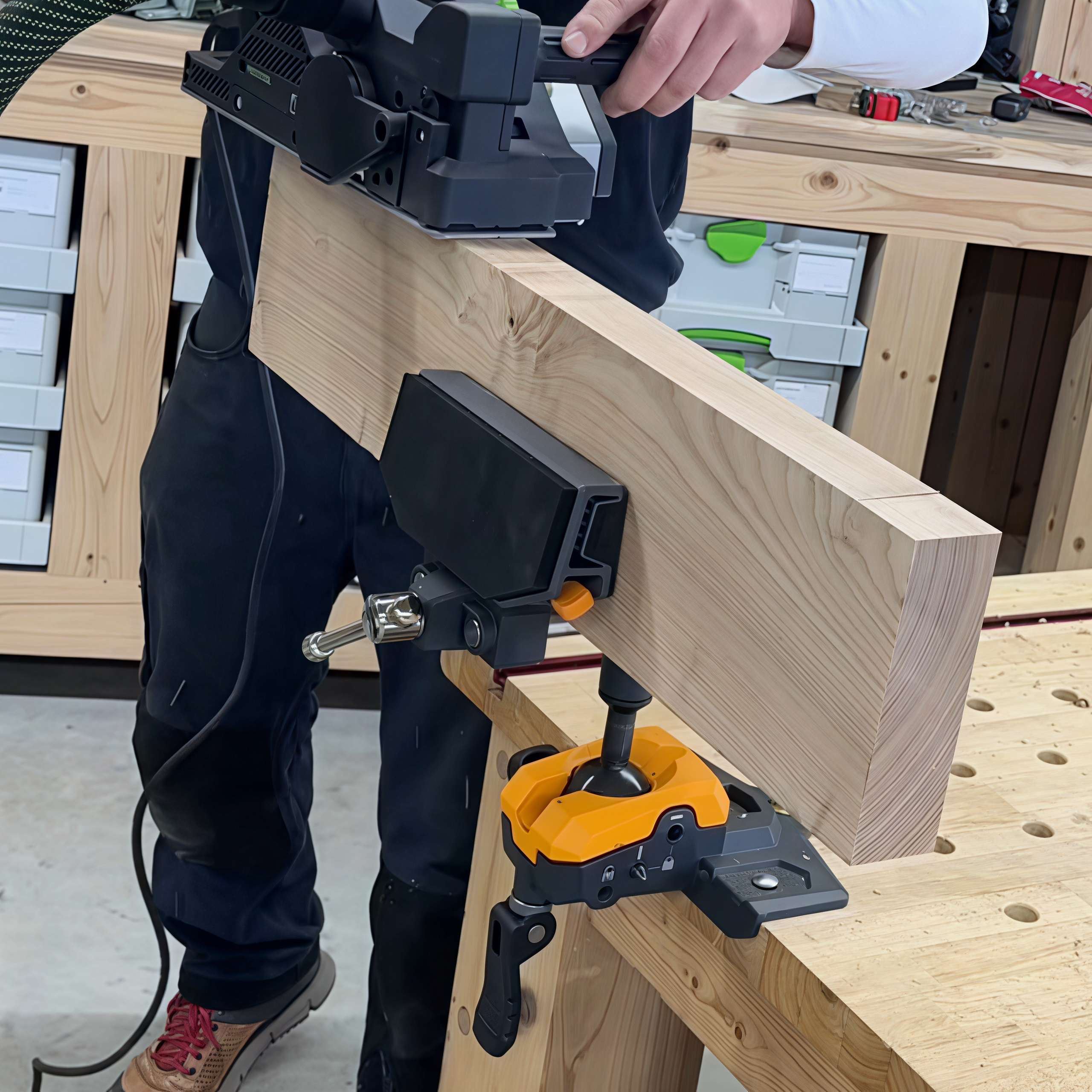 360° Articulating Bench Vise – Lock Any Angle With One Hand, 8 Locking Positions, Swap-In Jaw Pads, Base & XL