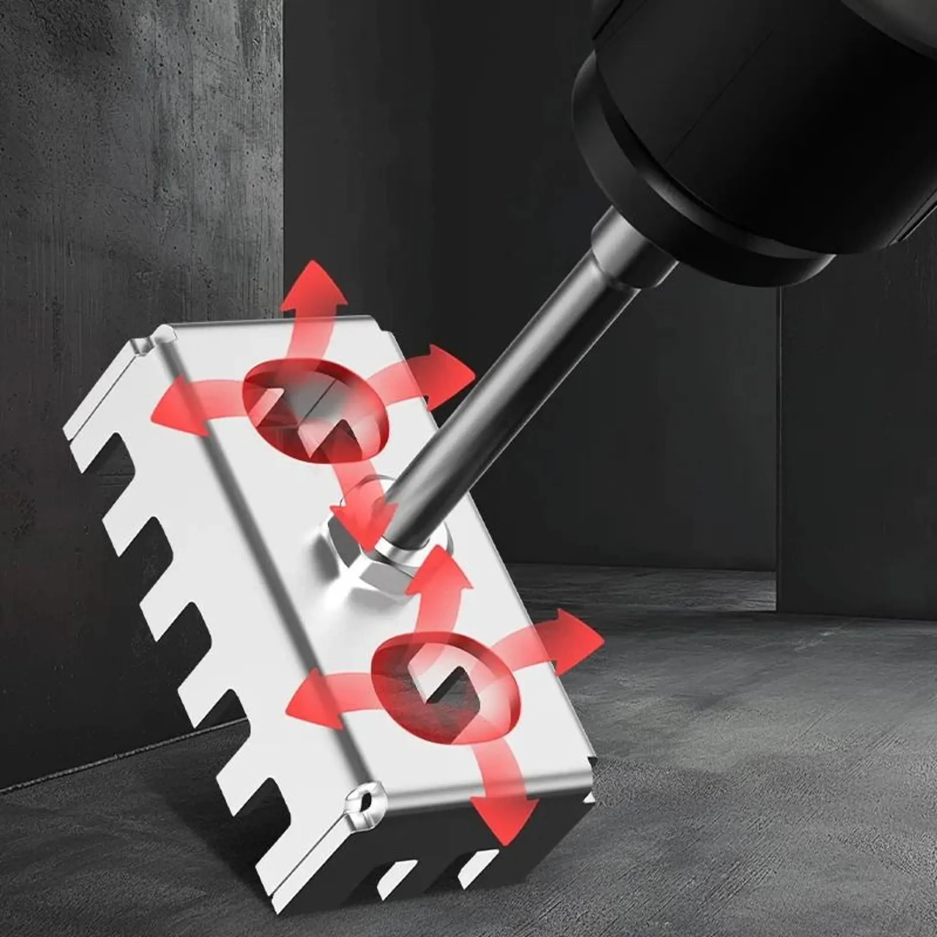Square Hole Cutter – One-Step 86-Type Box Opening in Brick & Concrete, SDS Plus Compatible