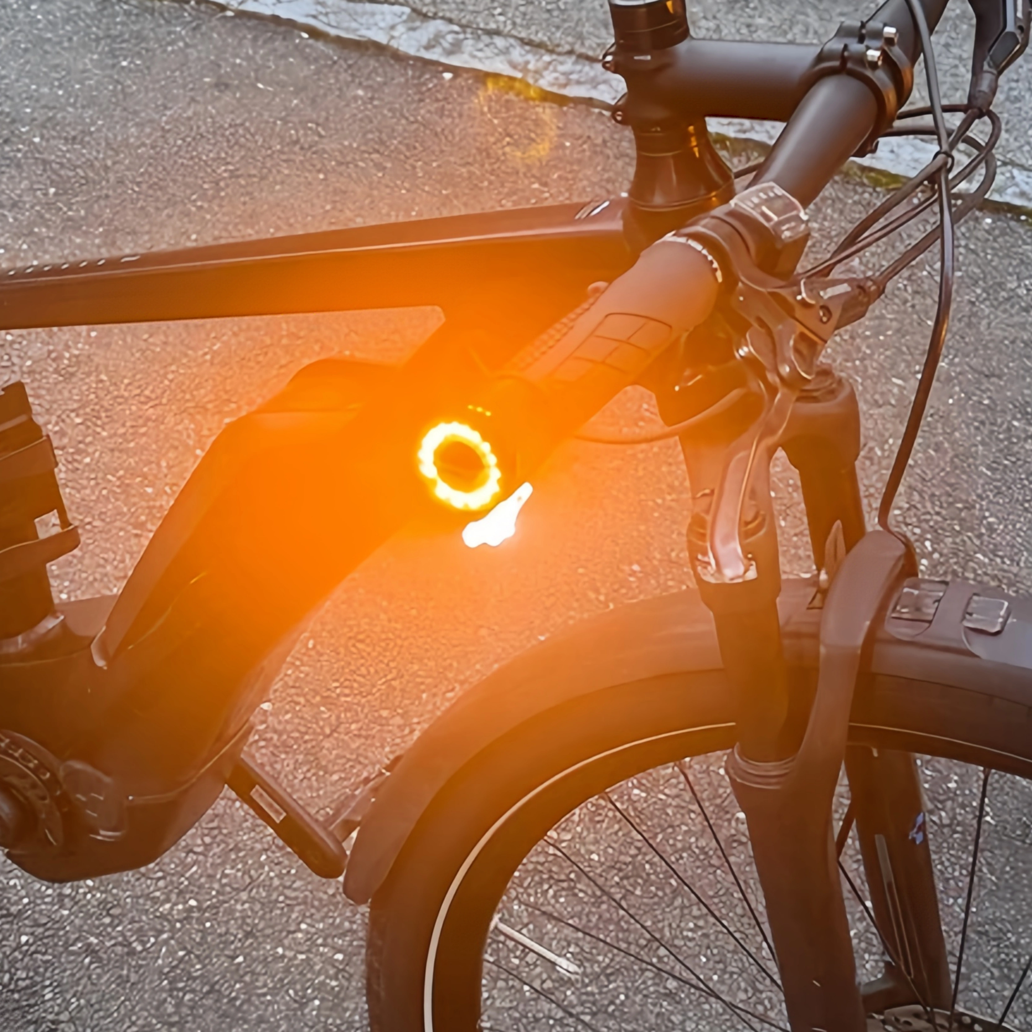 360° Visibility Bike Lights with Integrated Turn Signals – Handlebar-End System, USB-C Rechargeable