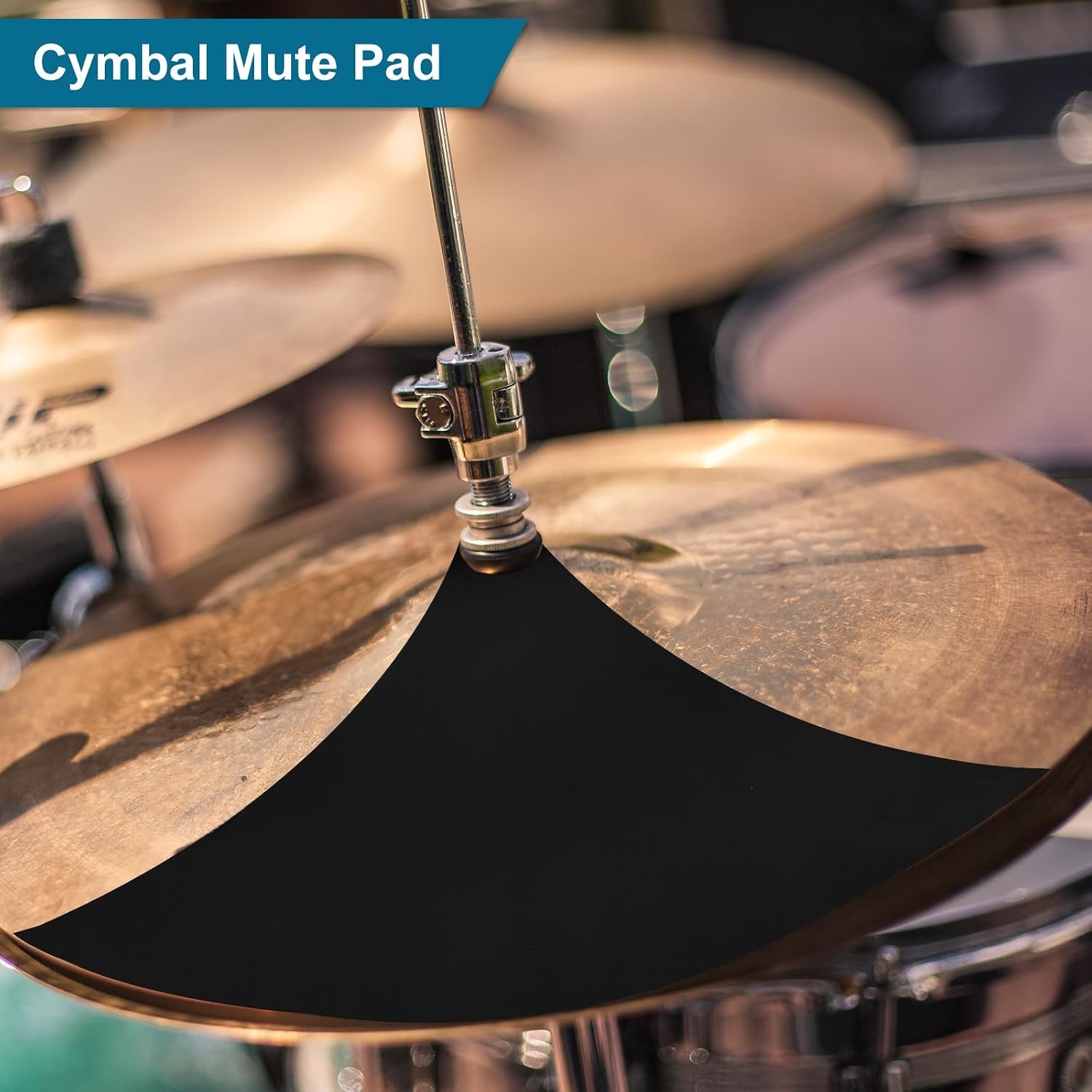 Drum Mute Pads – 11-Piece Kit with Cymbal Mutes, Fits 10/12/14/16" Drums, Reduces Noise by 80%