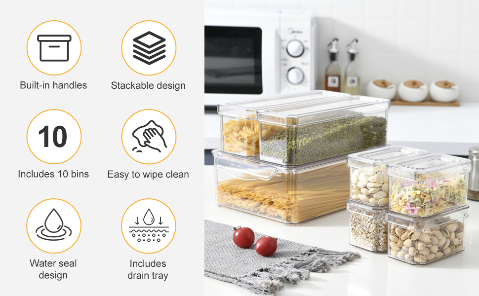 10 pack fridge organizers