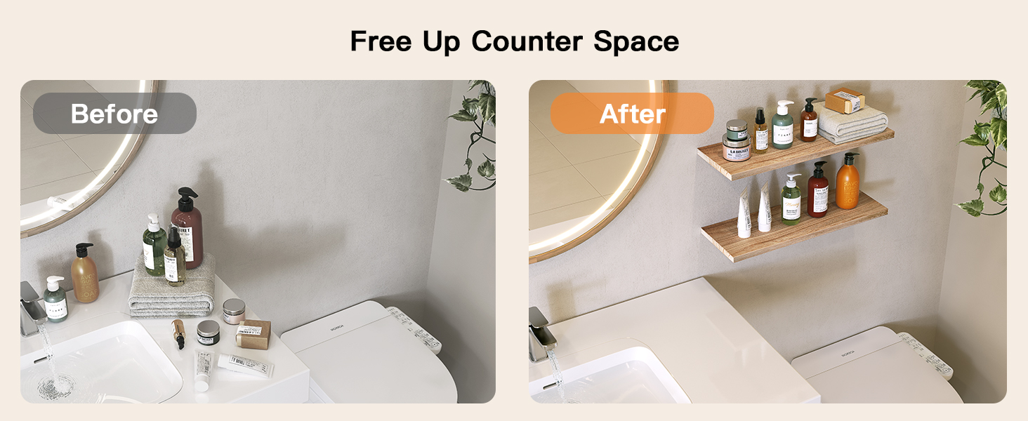 BATHROOM SHELVES