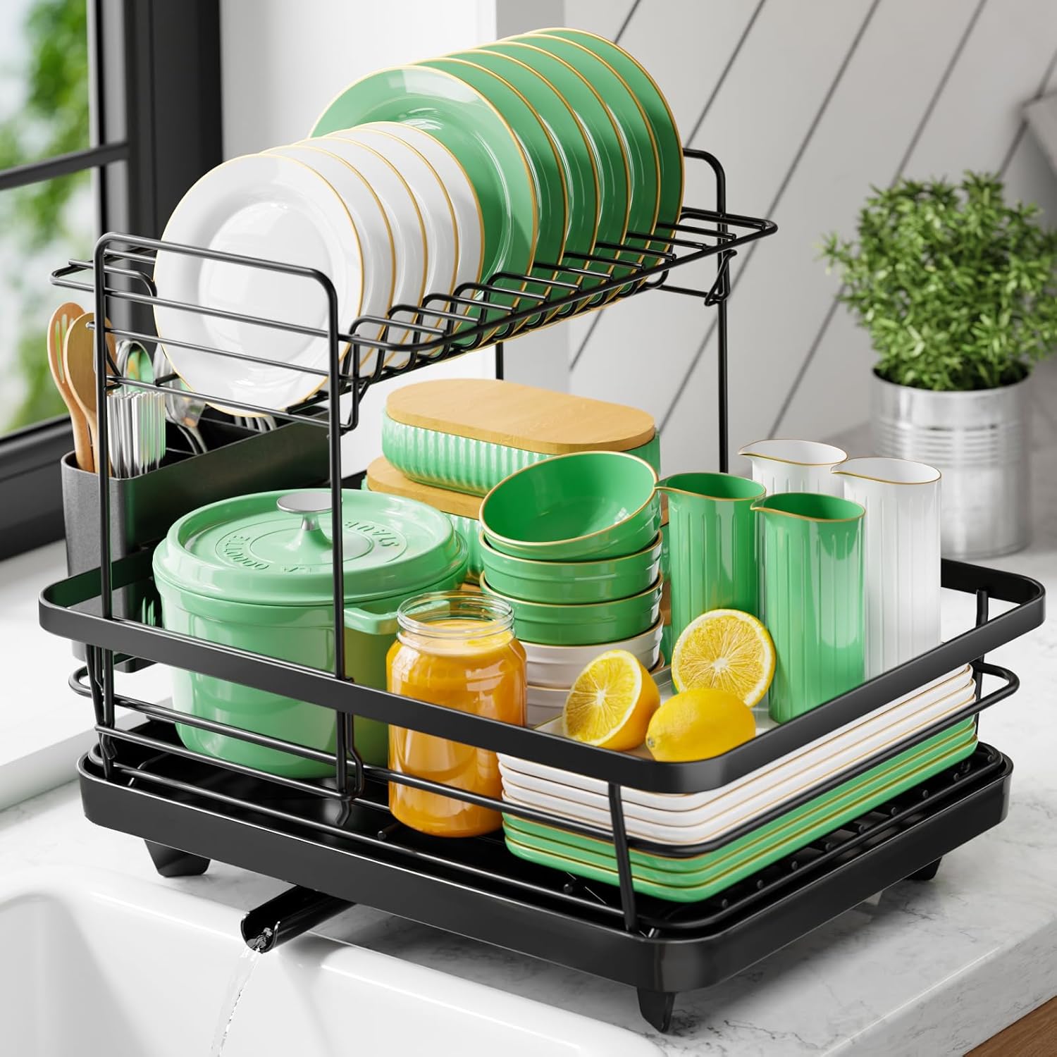 Kitsure Dish Drying Rack for Kitchen Counter
