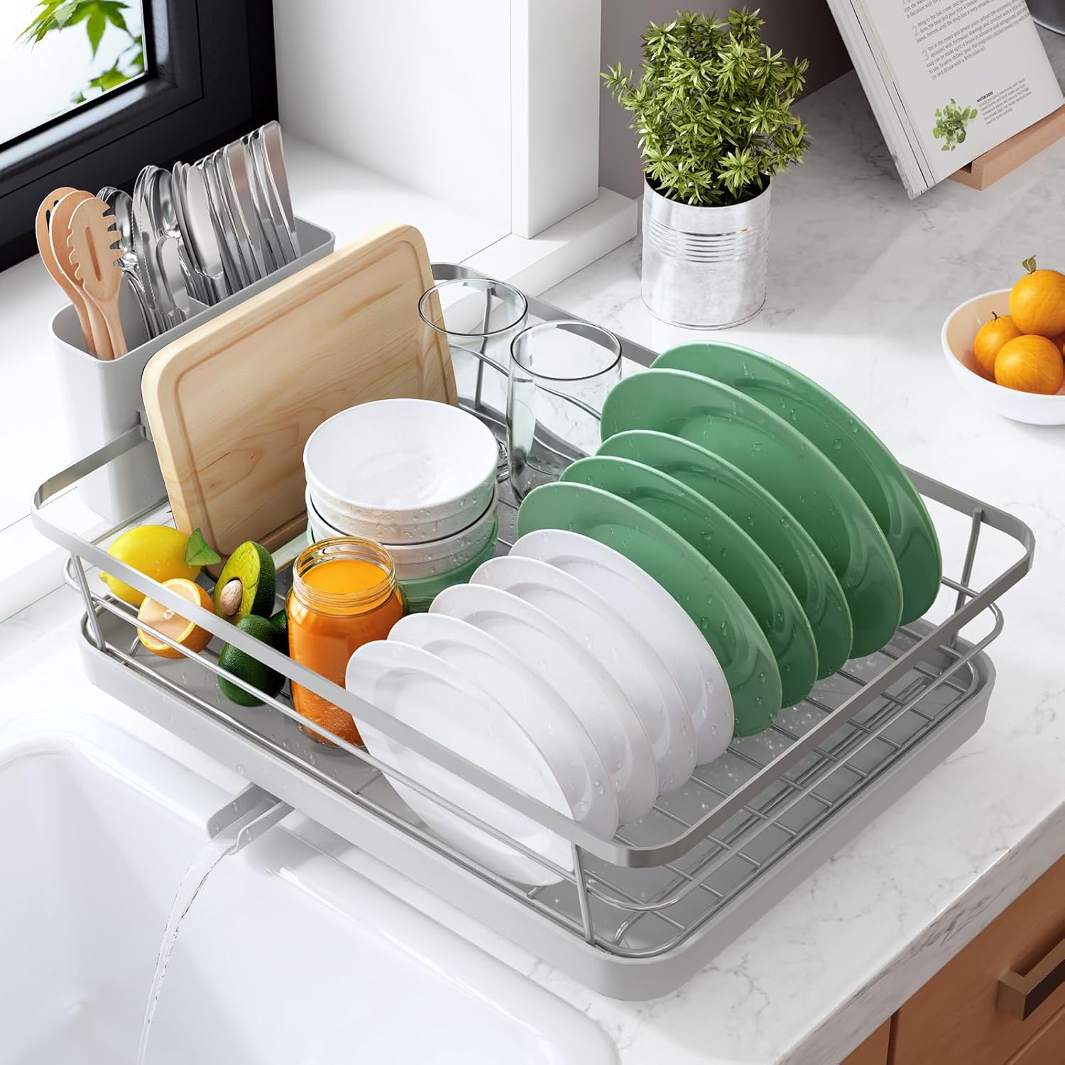Kitsure Dish Drying Rack for Kitchen Counter