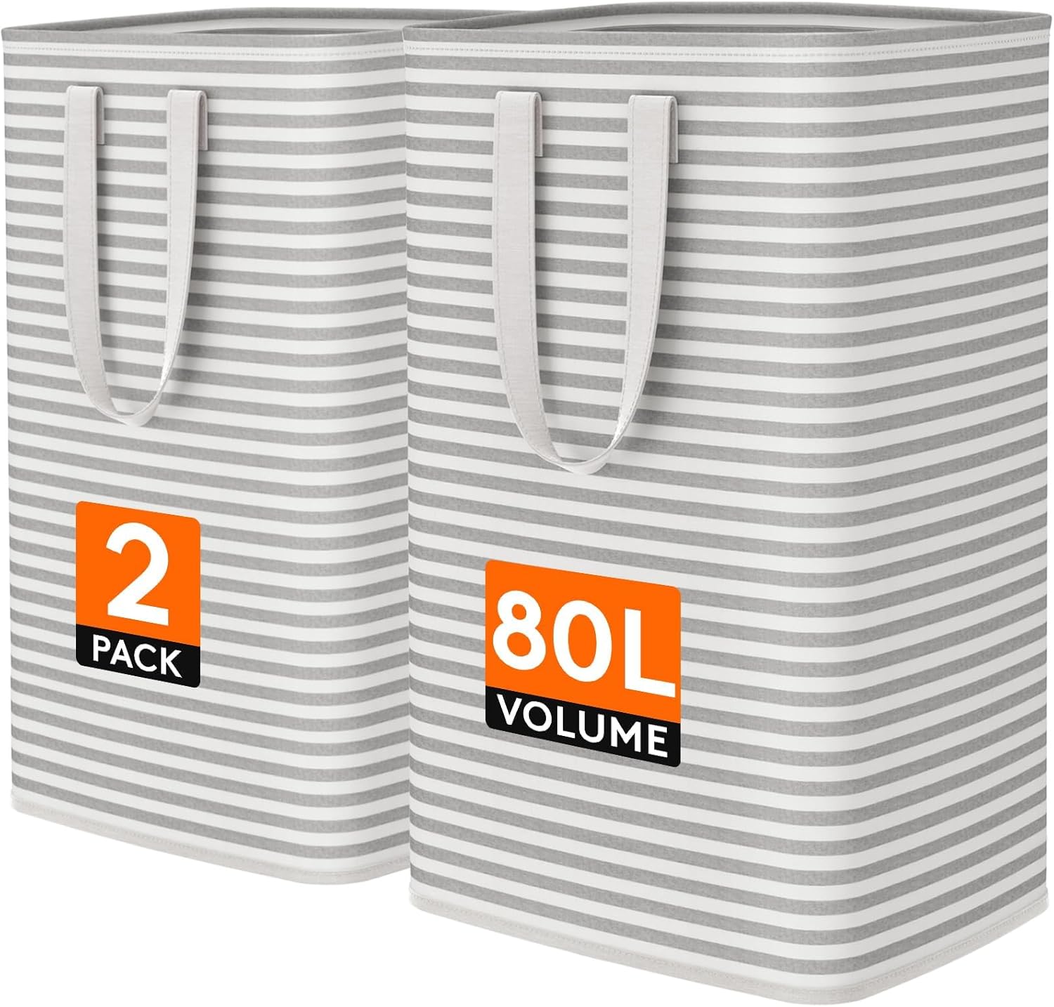 Collapsible Clothes Hamper with Reinforced Handles